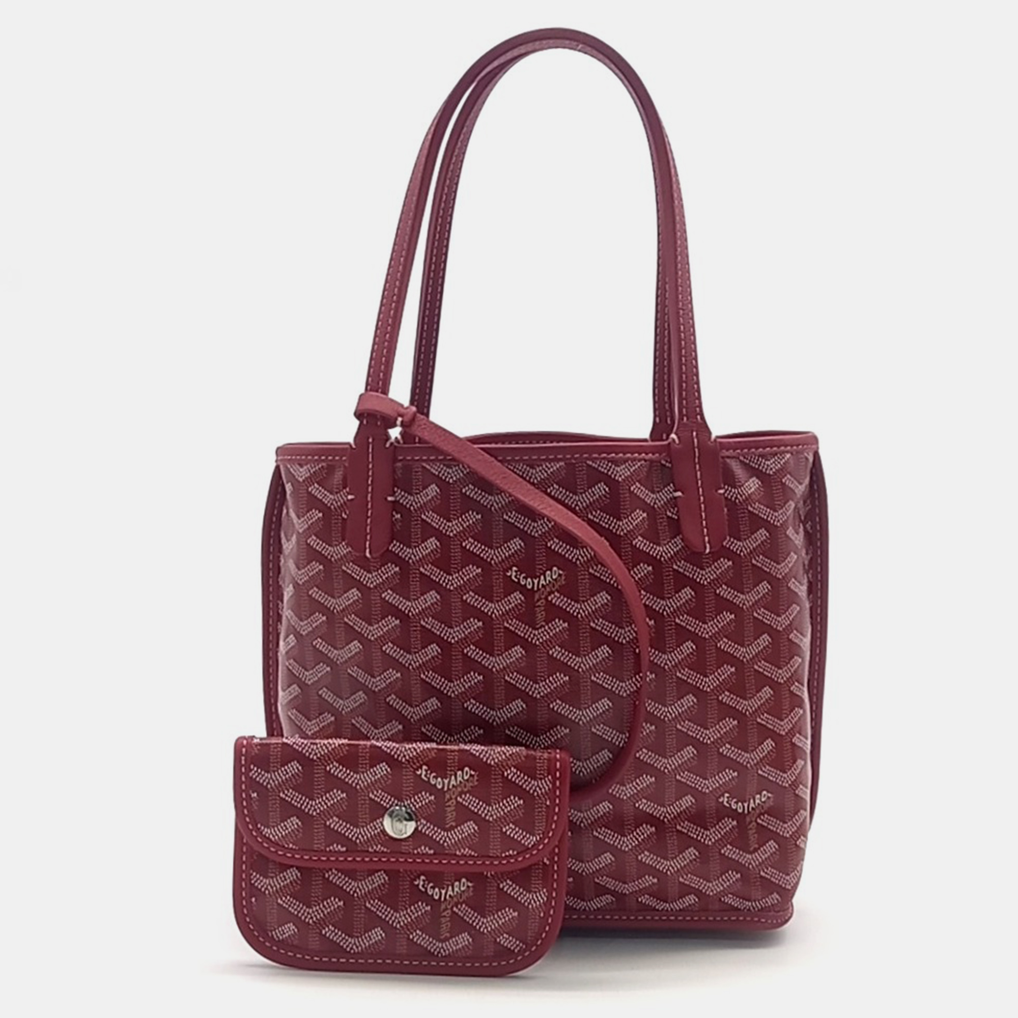 

Goyard Red Canvas mini anjou bag