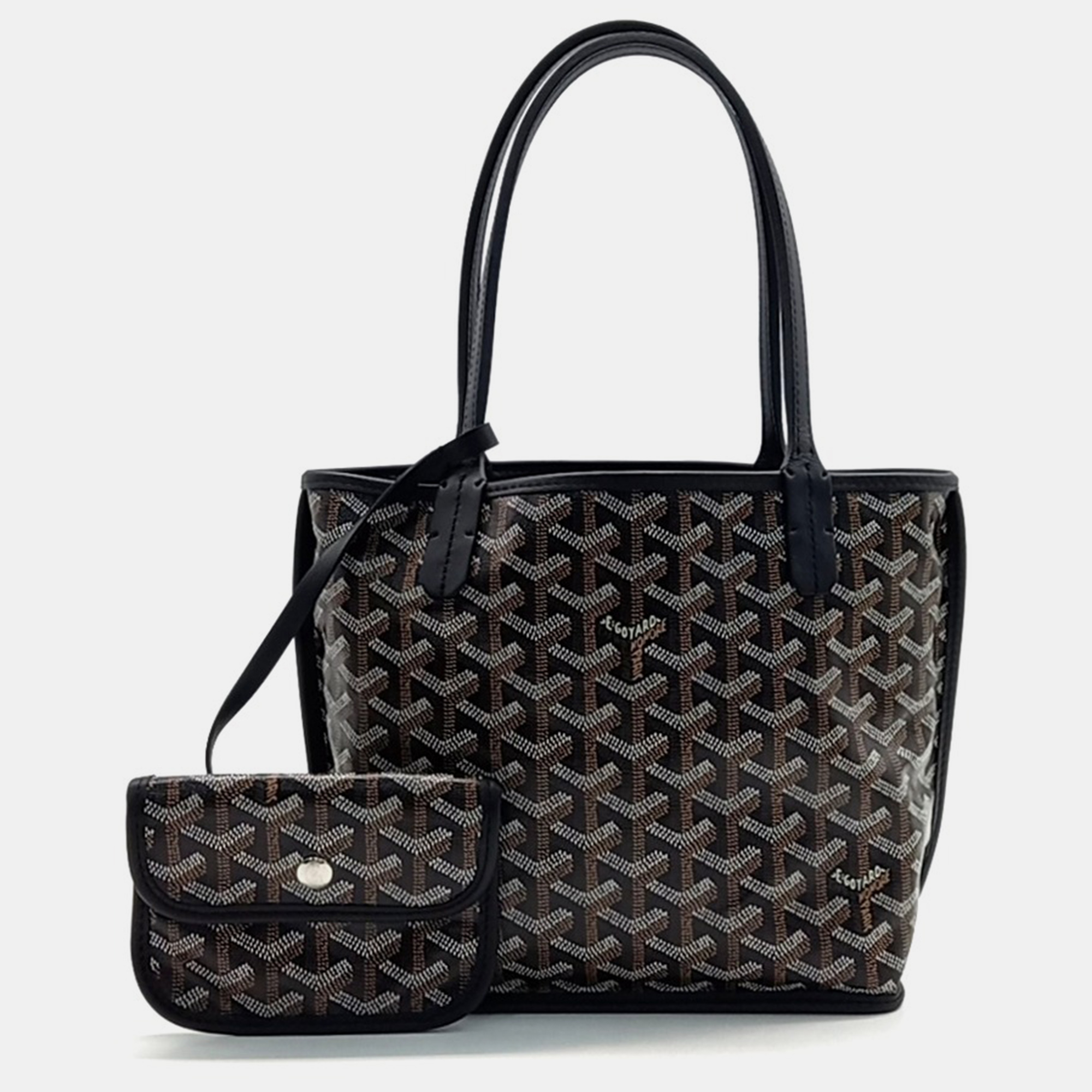 

Goyard Black Leather Mini Anjou Bag