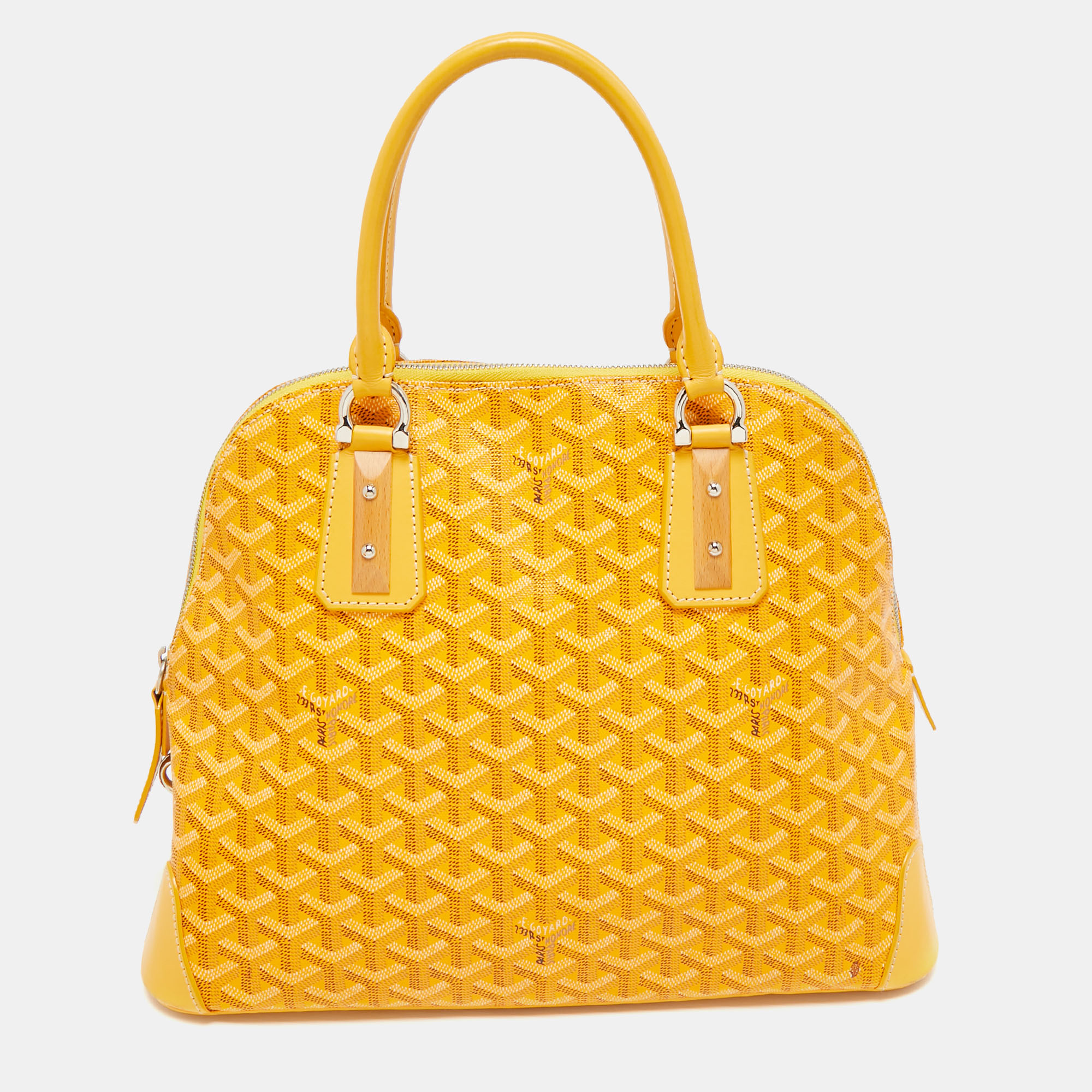 

Goyard Yellow Goyardine Coated Canvas and Leather Vendome Satchel