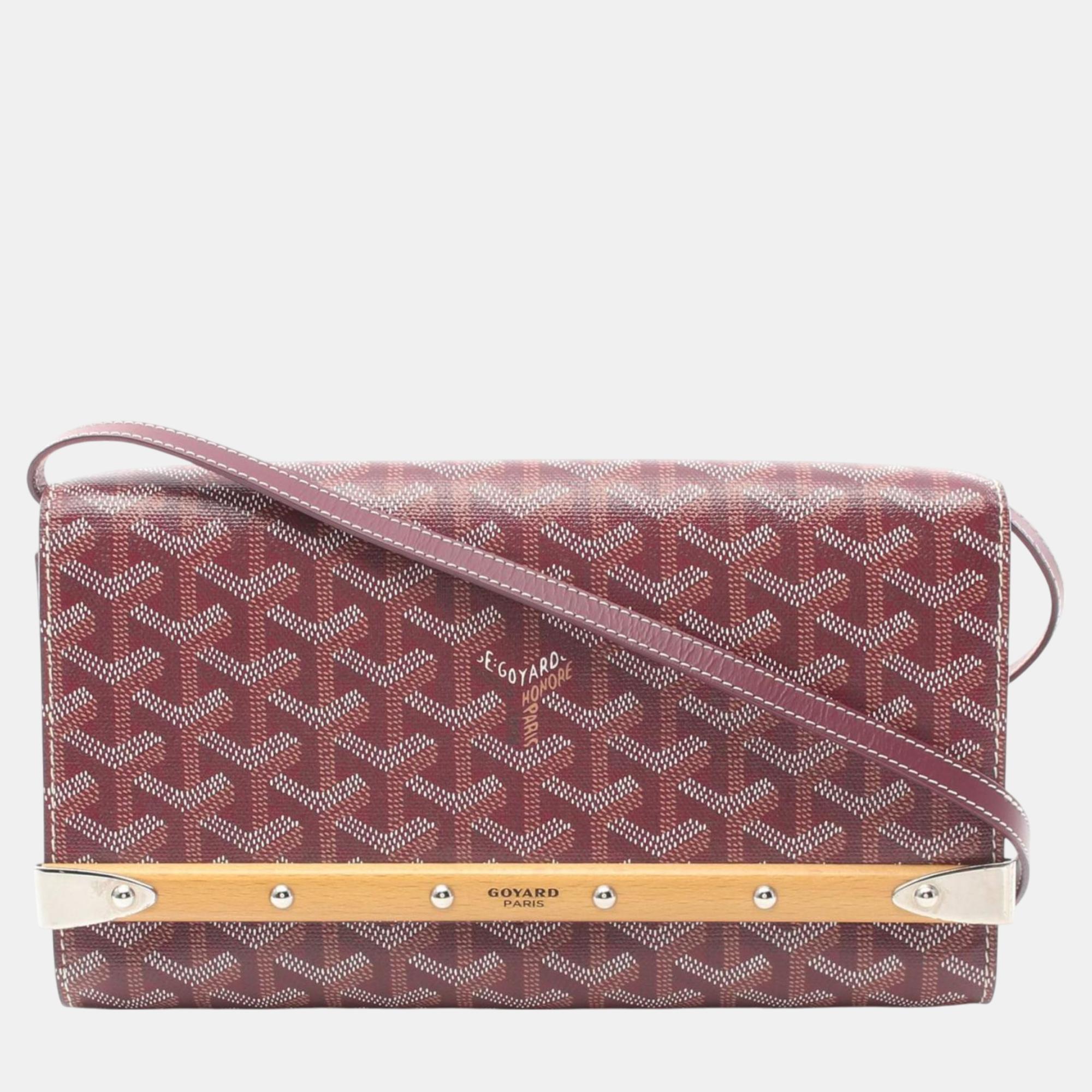 

Goyard Coated Canvas Bordeaux Multicolor Monte Carlo Pm Shoulder Bag, Brown