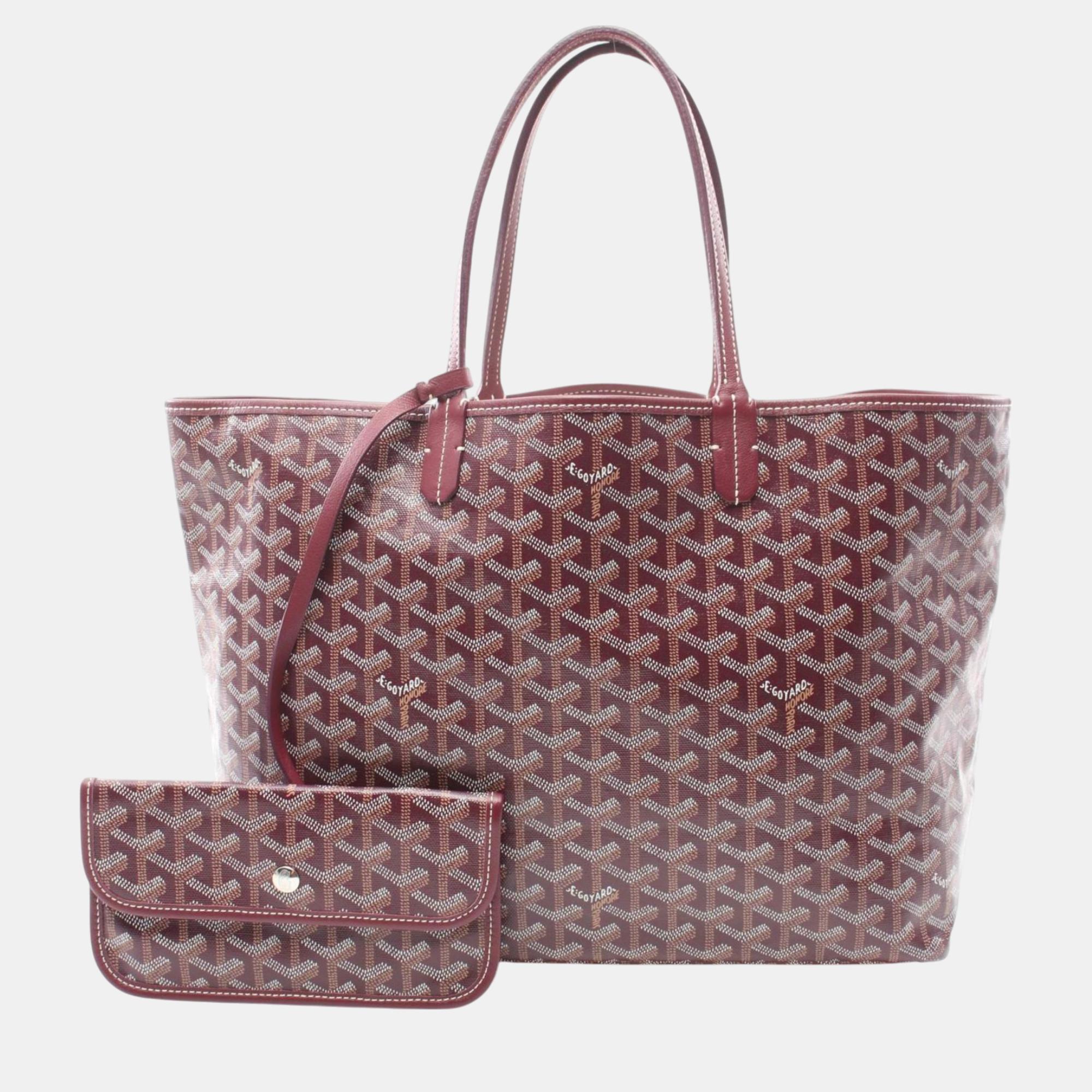 

Goyard Bordeaux Multicolor Coated Canvas Leather Tote Bag, Red