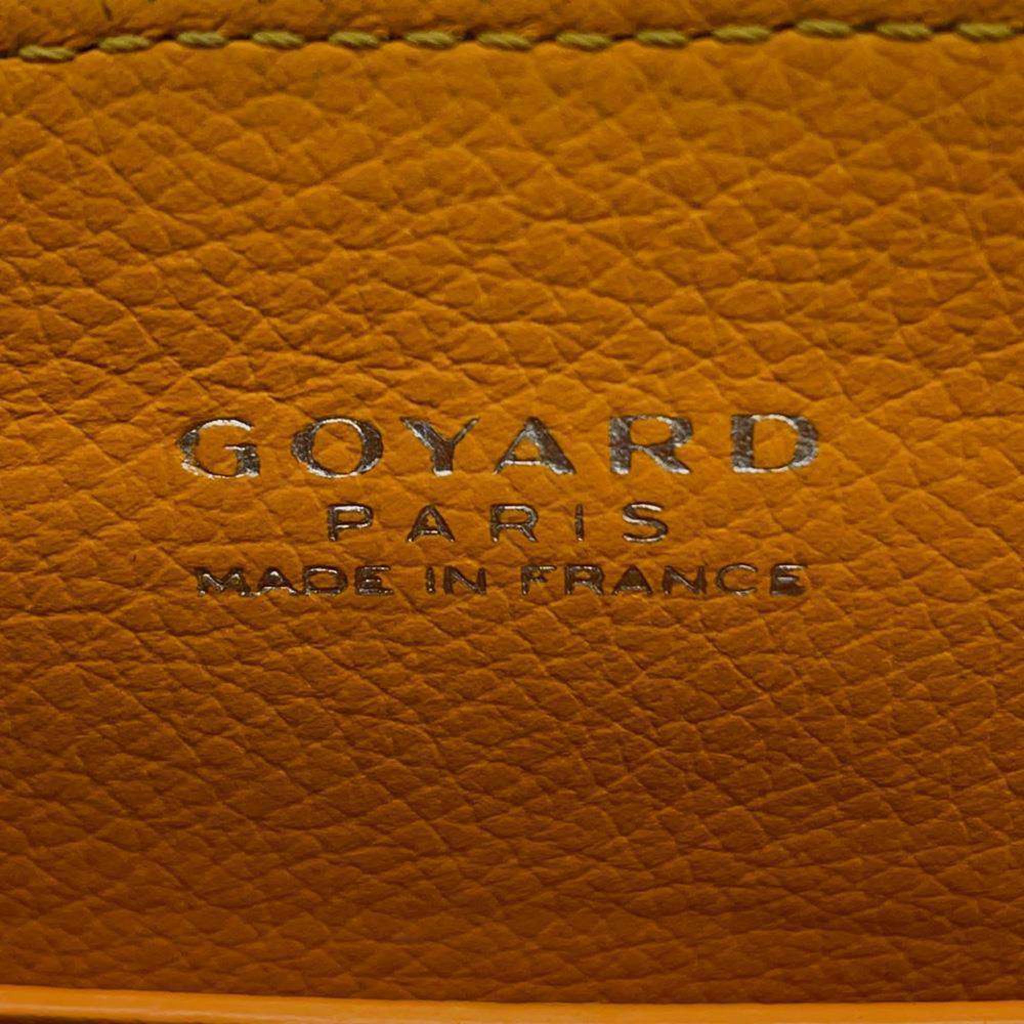 Goyard Navy Blue Pvc Coated Canvas/Leather/Wood Mini Saigon Shoulder Bag 