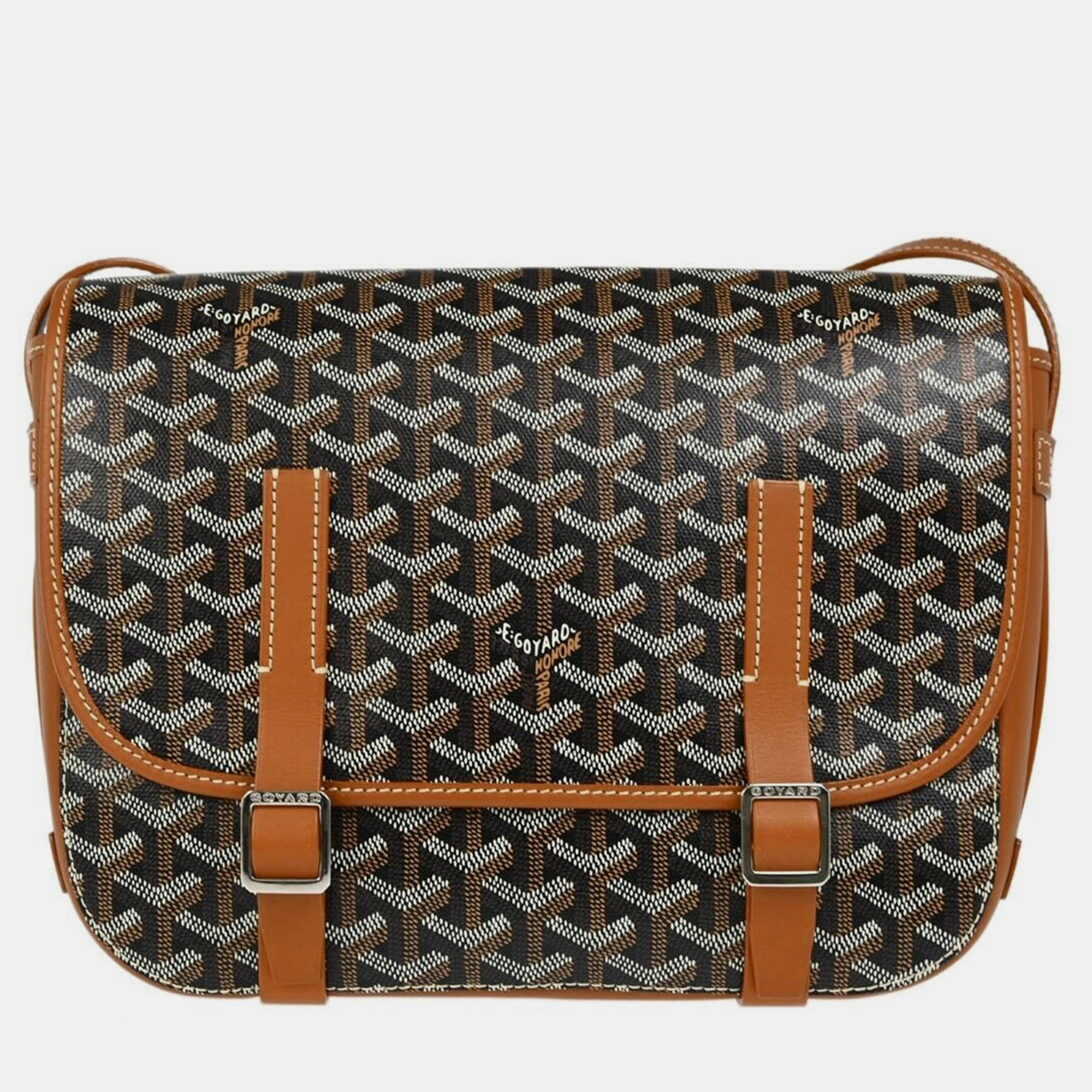 

Goyard Brown Canvas Belvedere MM Messenger Bag