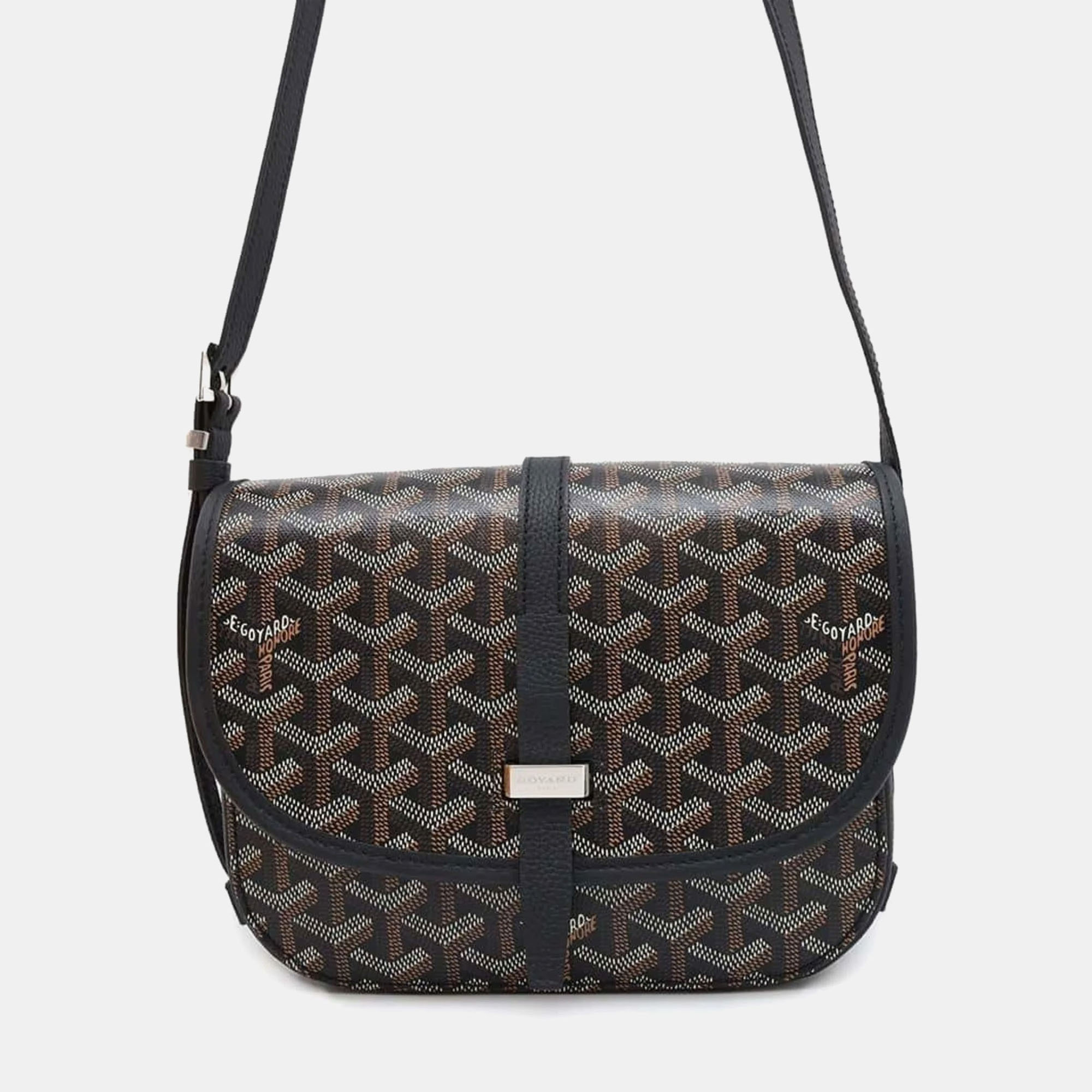 

Goyard Black PVC/Leather Belvedere PM Shoulder Bag