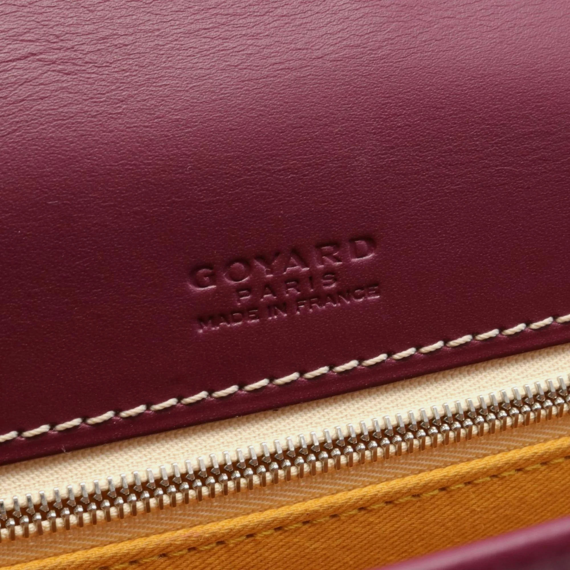 Goyard Bordeaux/White/Brown Leather Belvedere PM Shoulder Bag 