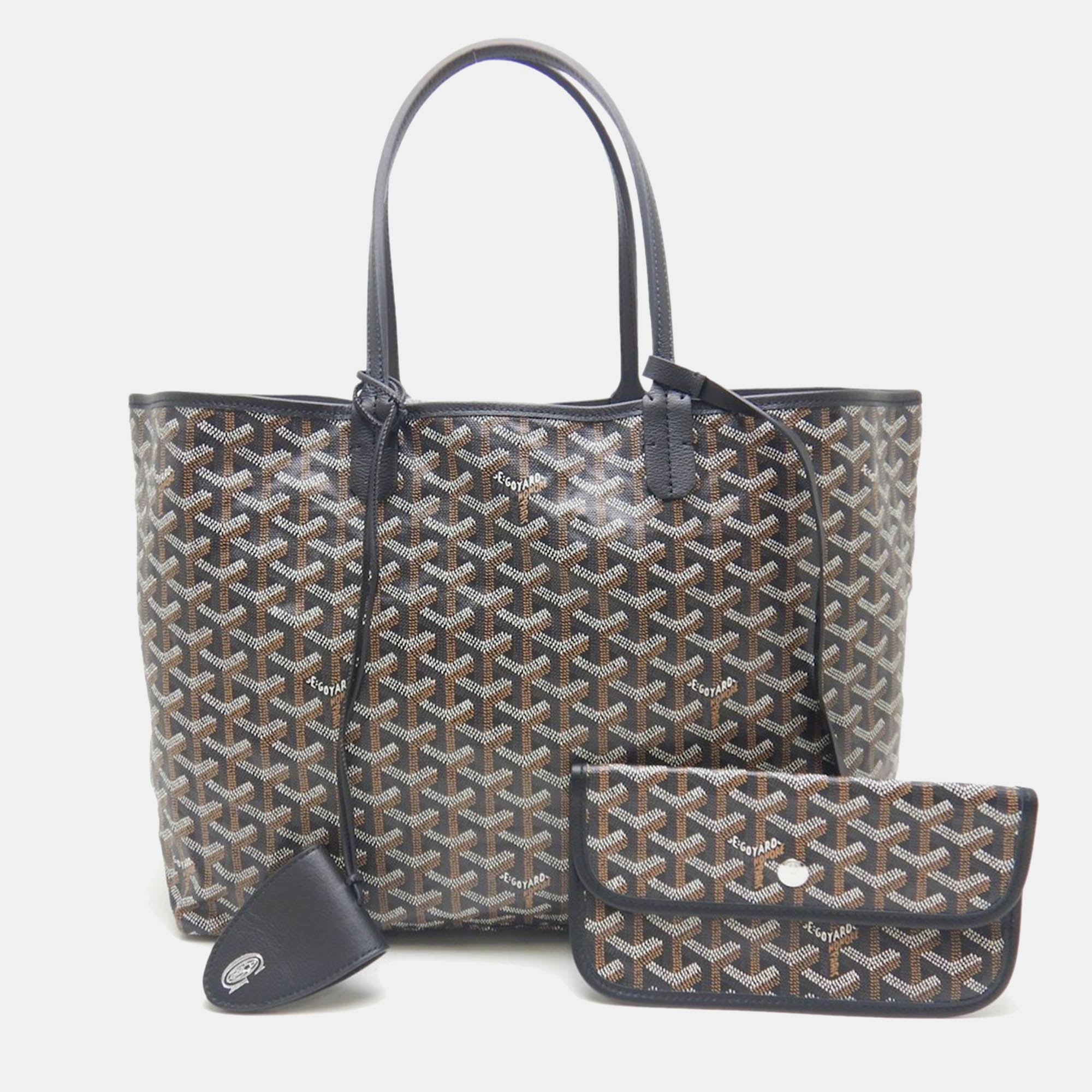 

Goyard Black Leather Saint Louis PM Tote Bag