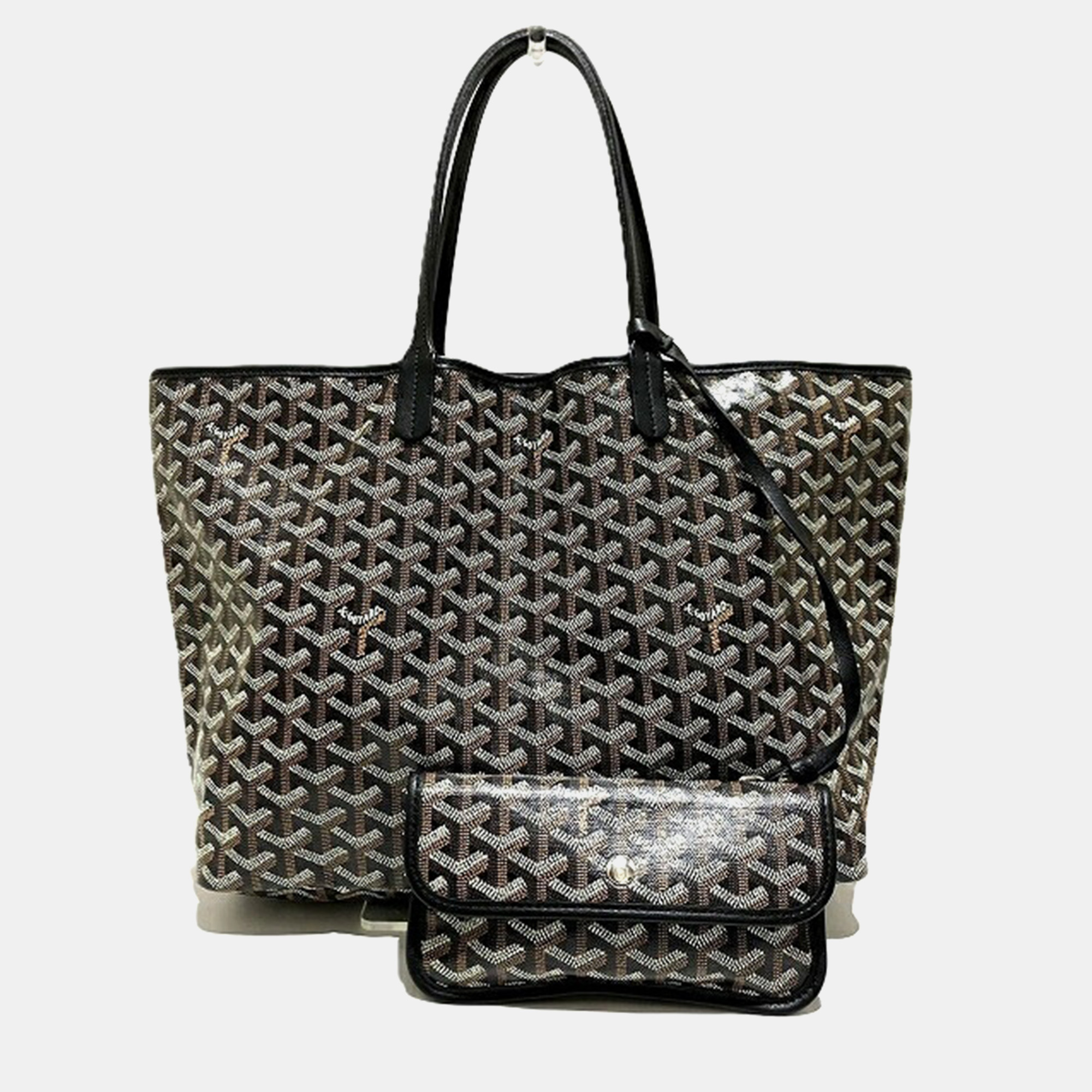 

Goyard Brown Canvas St. Louis PM Tote Bag, Black