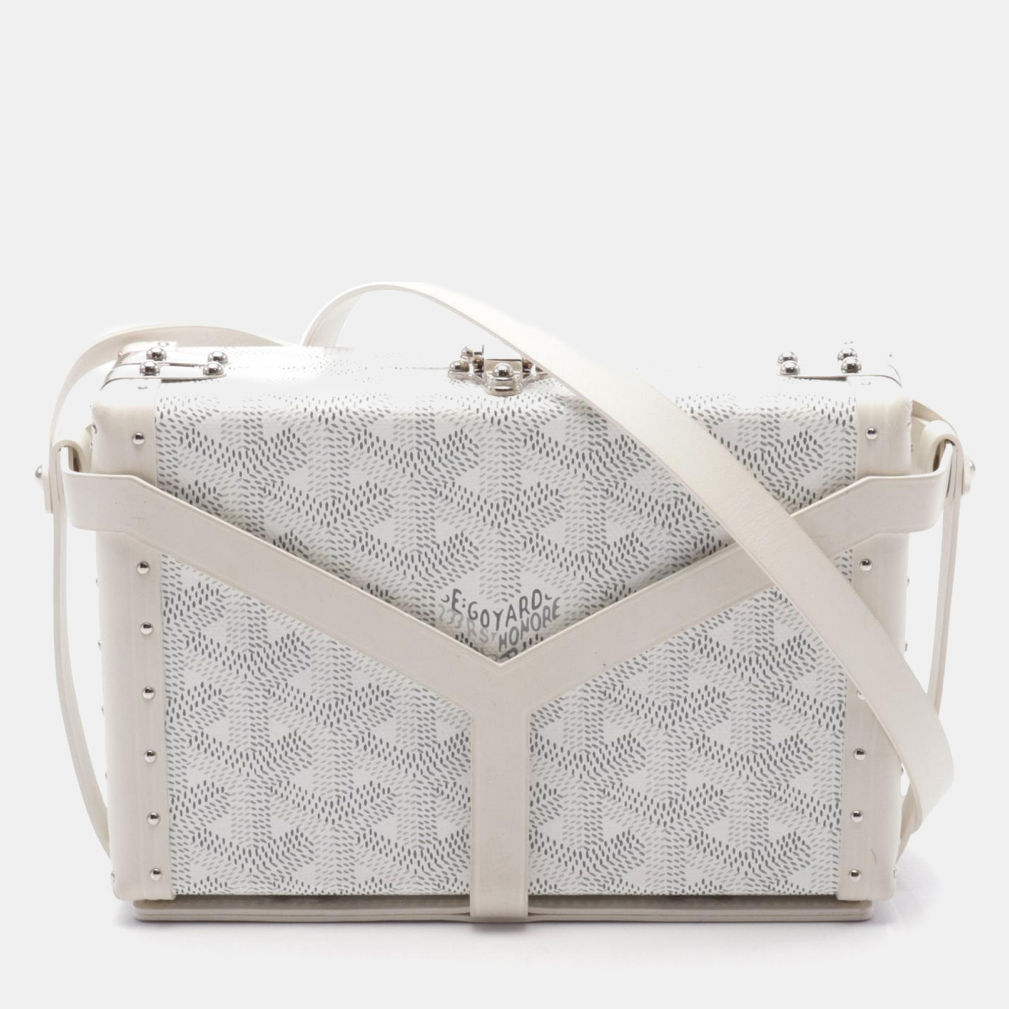 

Goyard White Canvas Minodiere Trunk Crossbody Bag