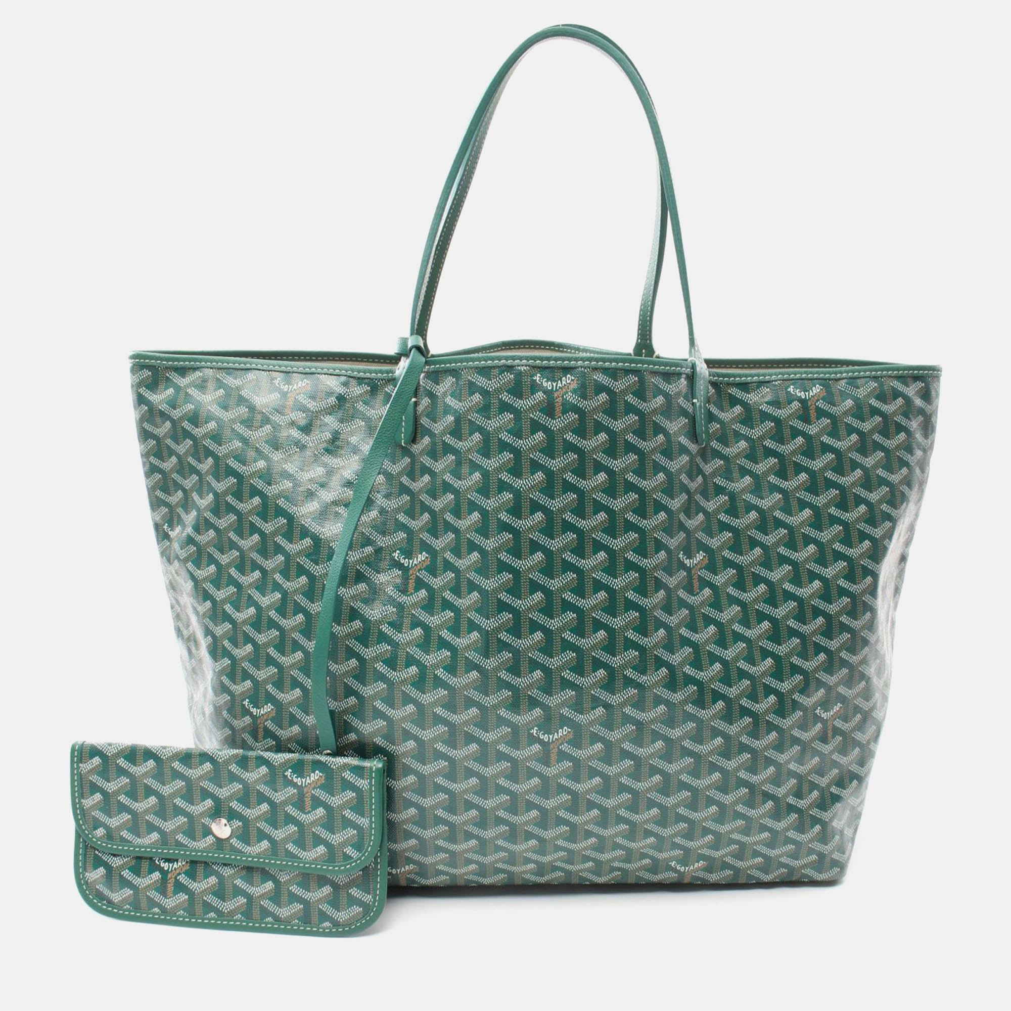 

Goyard Green Canvas St. Louis GM Tote Bag