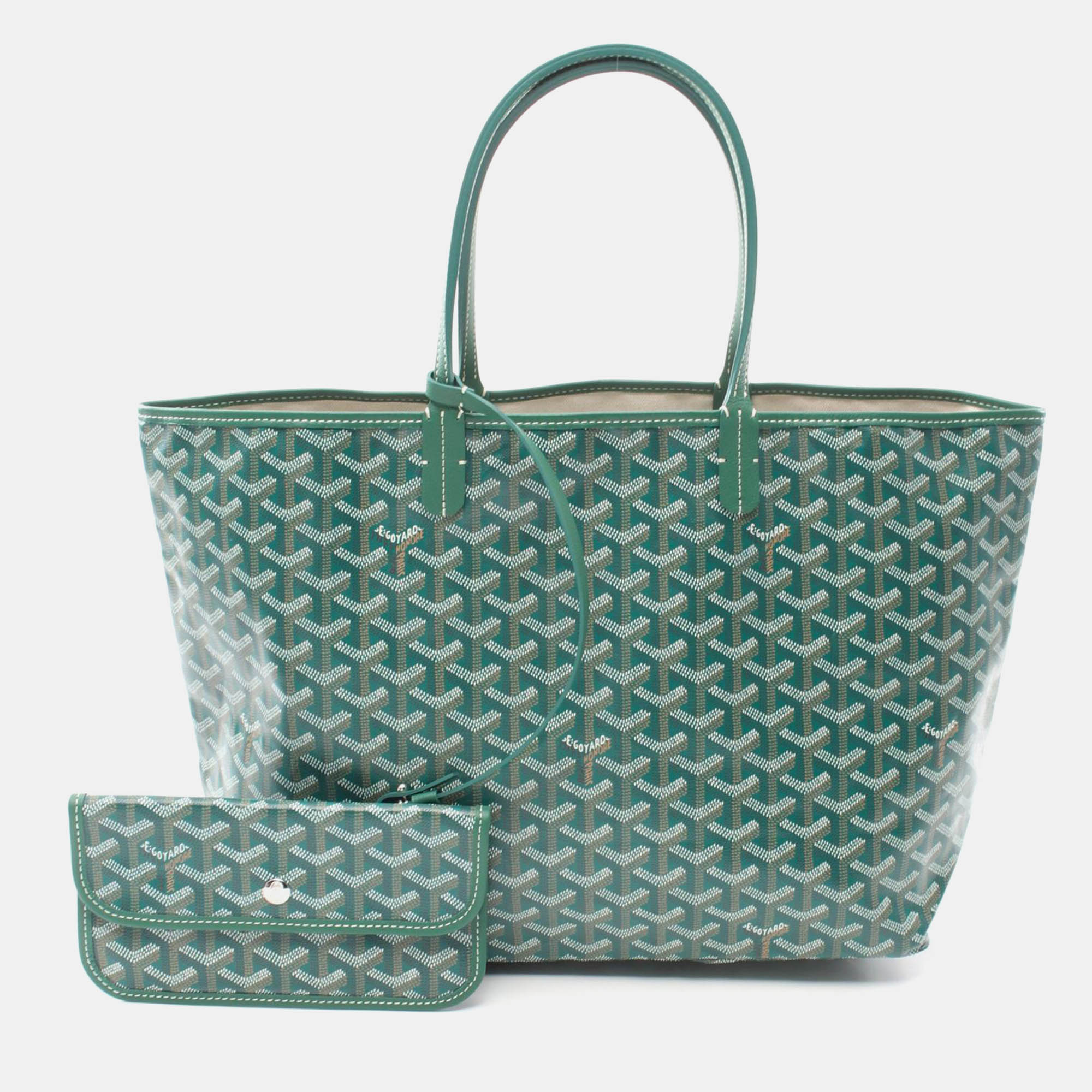 

Goyard Green Canvas St. Louis PM Tote Bag