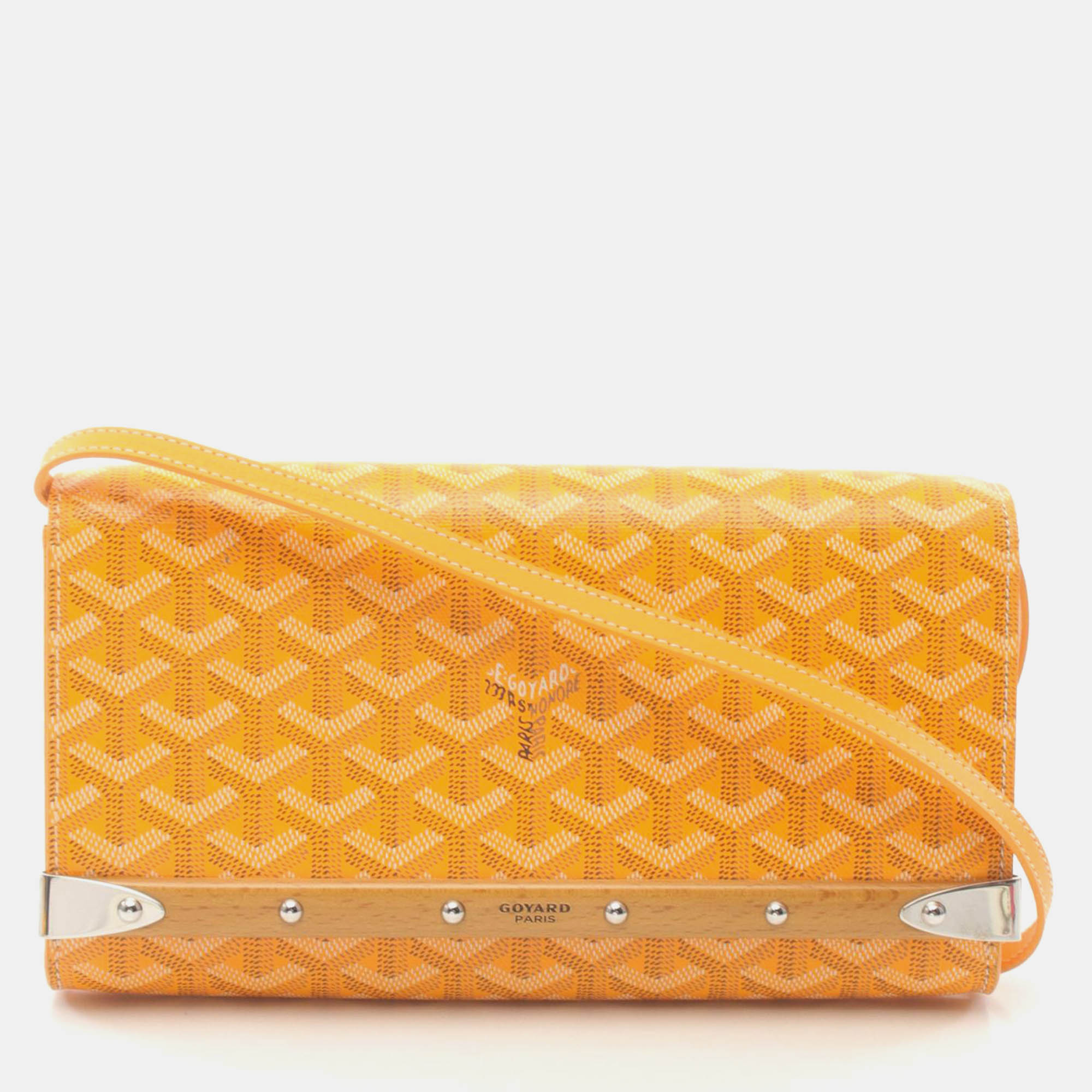 

Goyard Orange Canvas Monte Carlo PM Clutch Bag