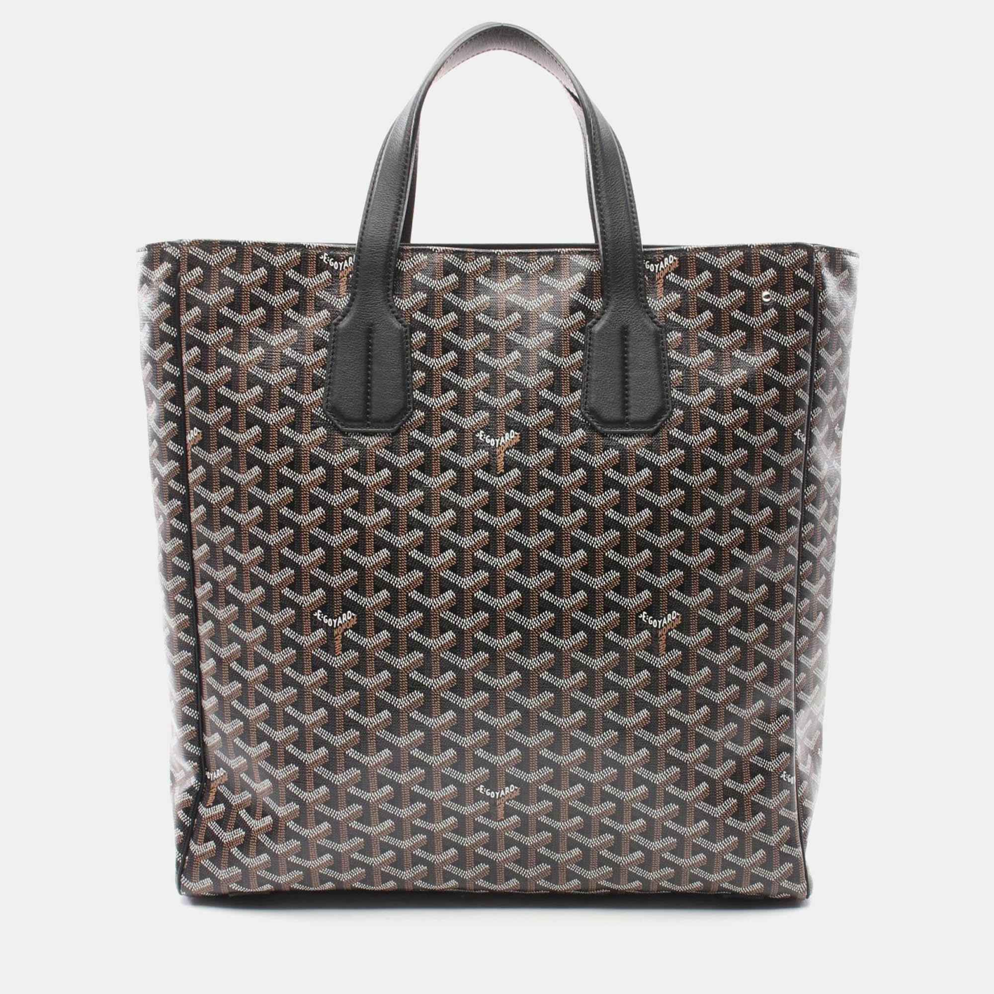 

Goyard Black Canvas Sac Voltaire Tote Bag