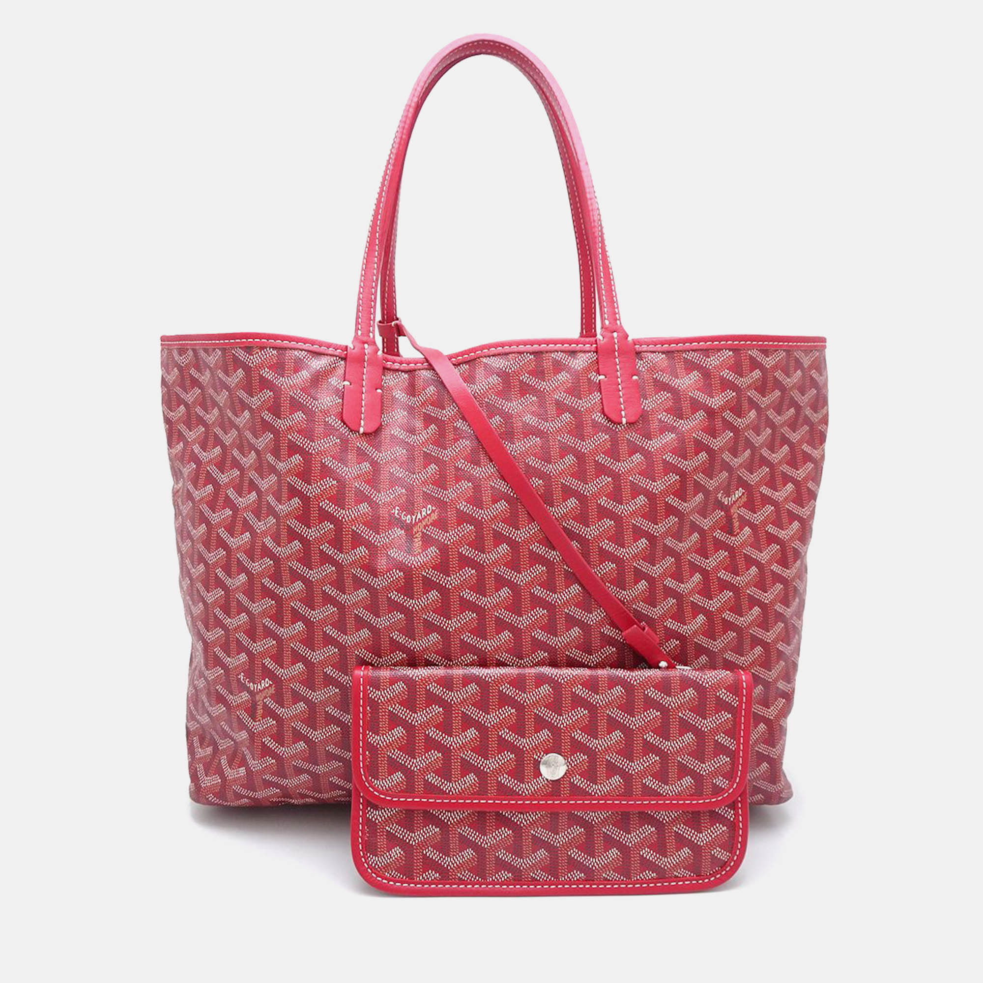 

Goyard Red Canvas St. Louis PM Tote Bag