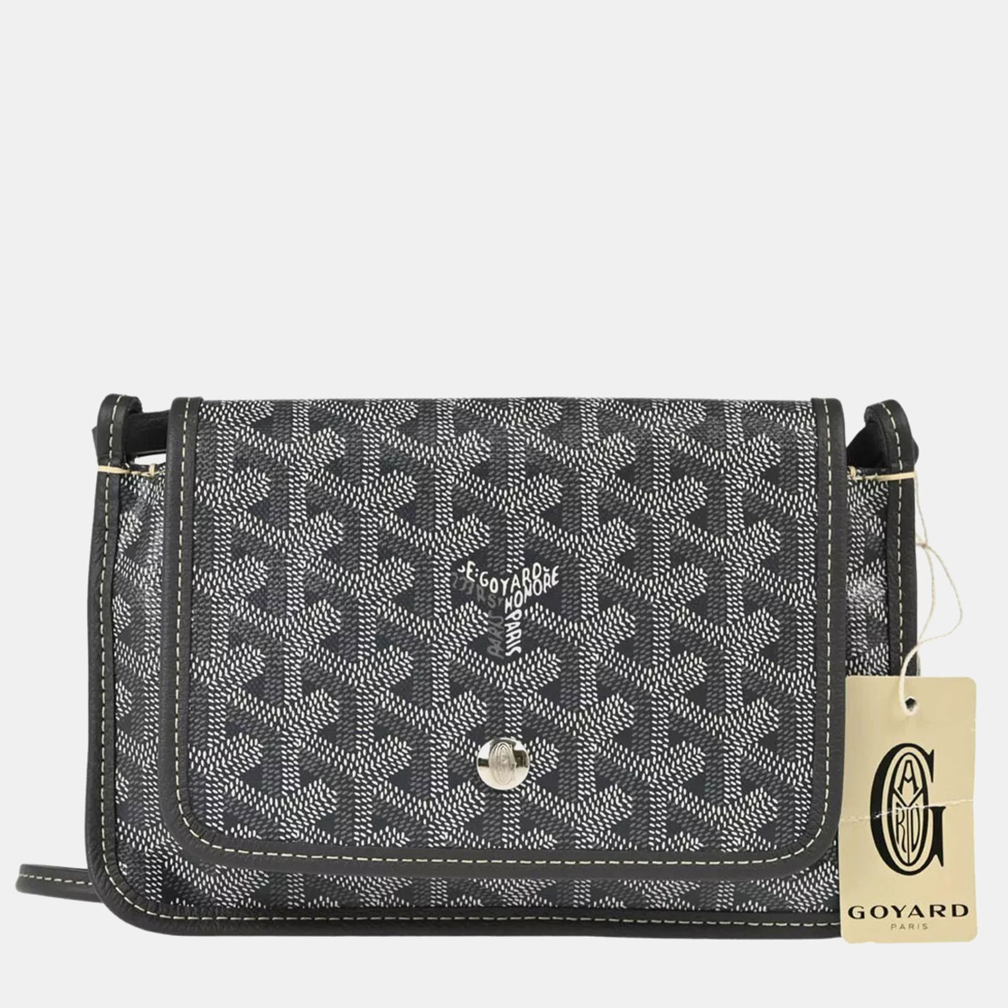 

Goyard Gray Plumet Shoulder Bag Pochette Wallet, Grey