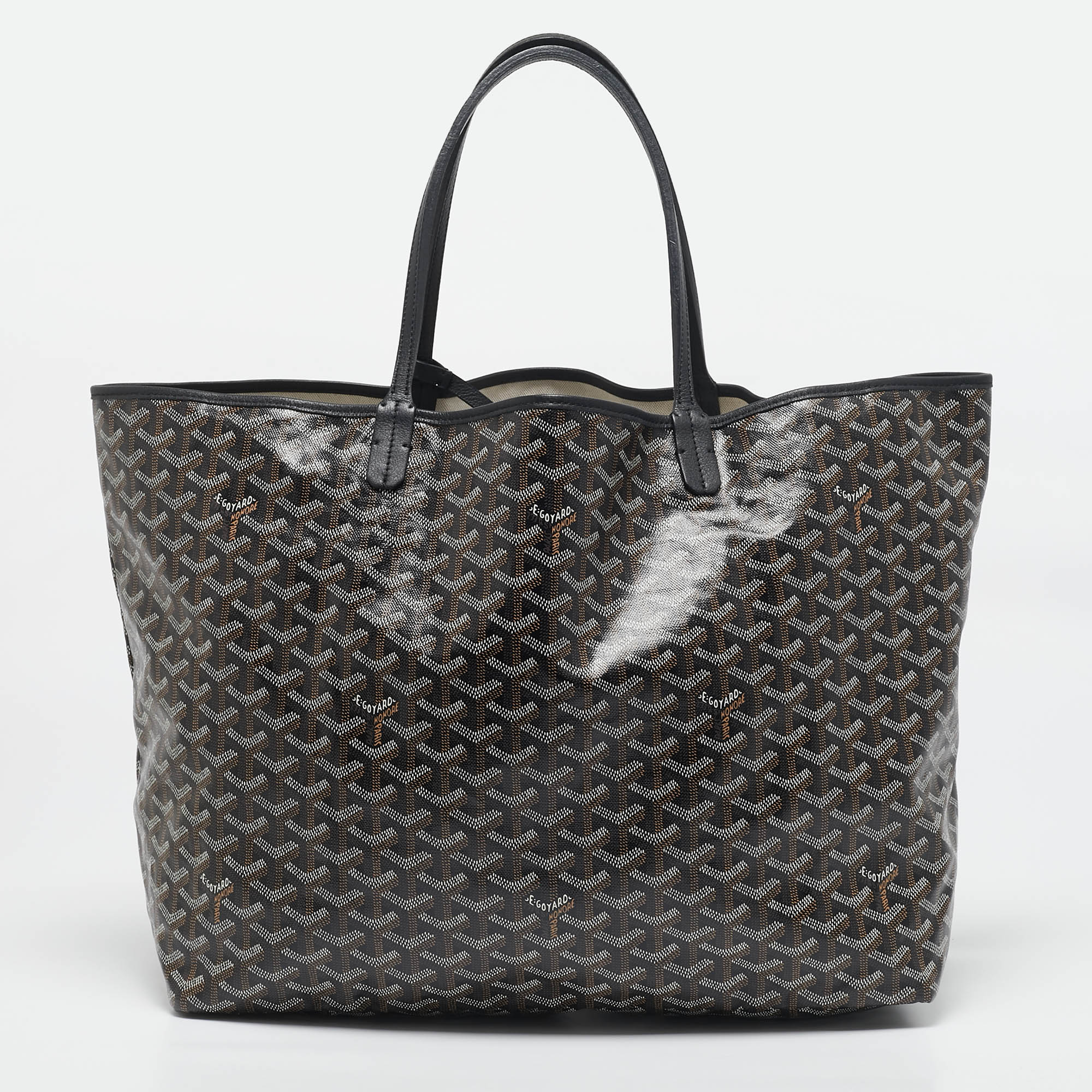 

Goyard Black Goyardine Coated Canvas and Leather Saint Louis GM Tote