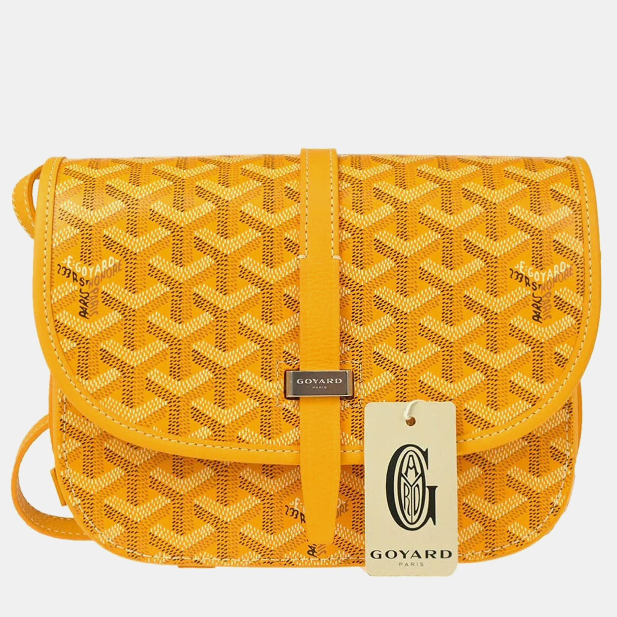 

Goyard Yellow Belvedere PM Shoulder Bag