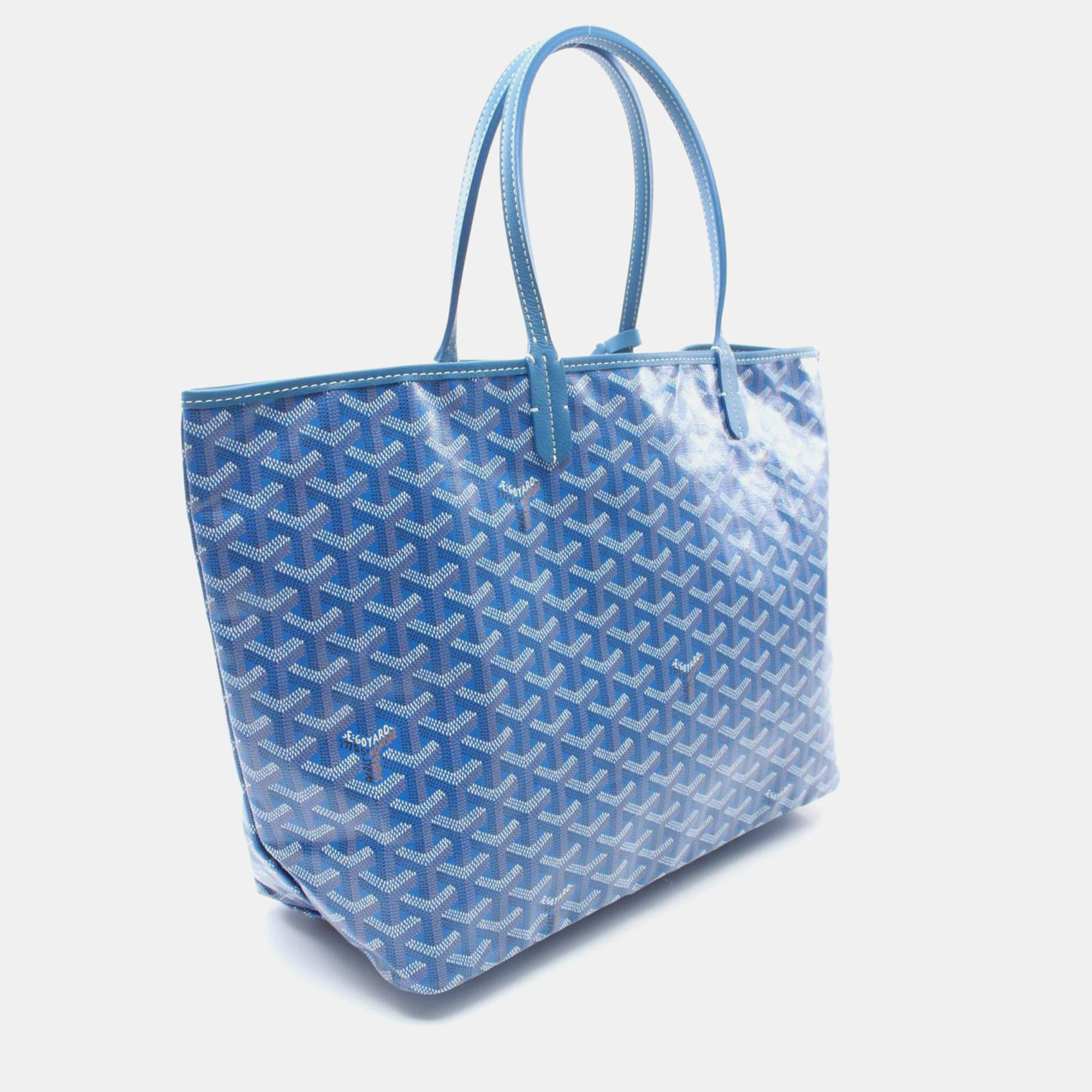 Goyard Blue Coated Canvas Tote Bag 