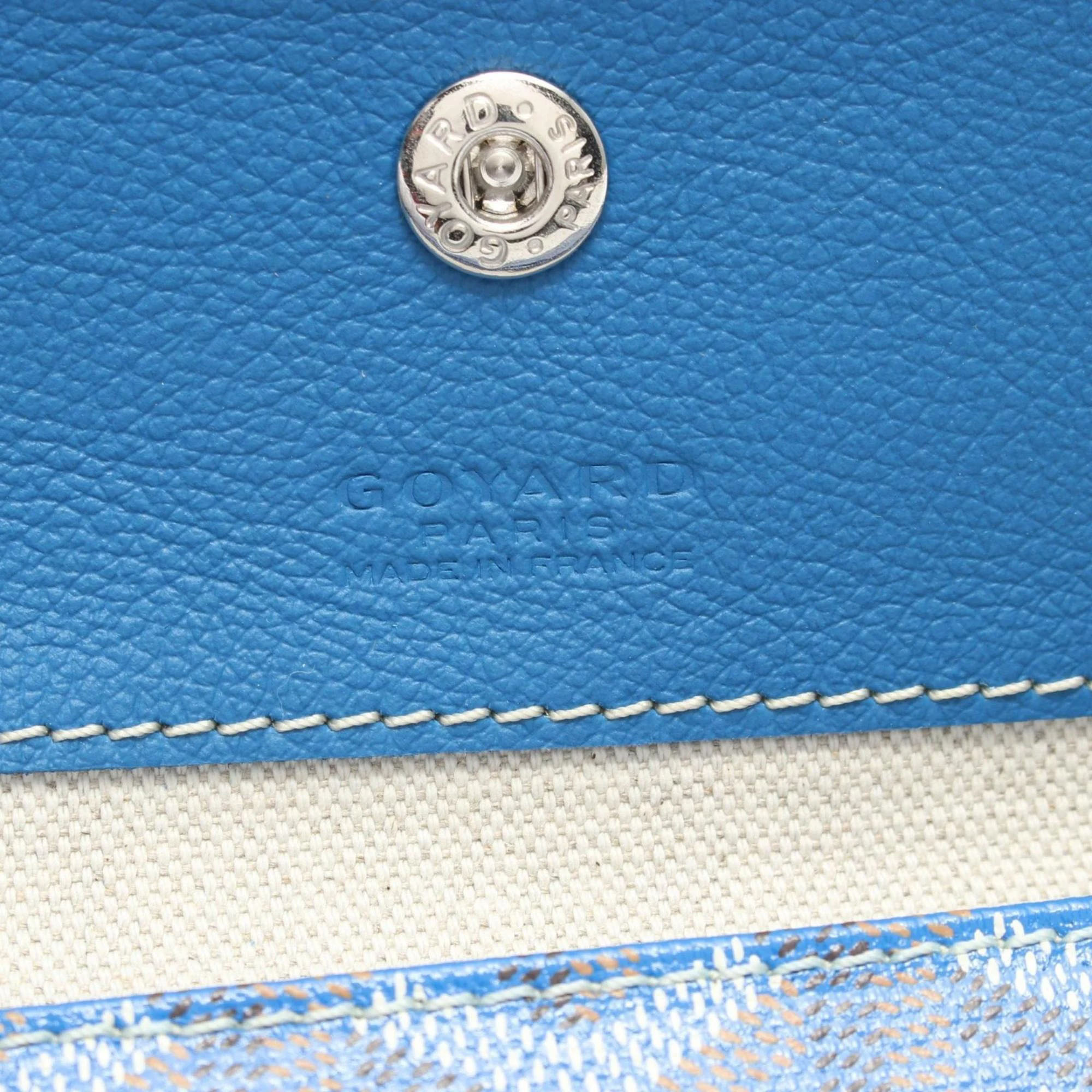 Goyard Blue Coated Canvas Tote Bag 
