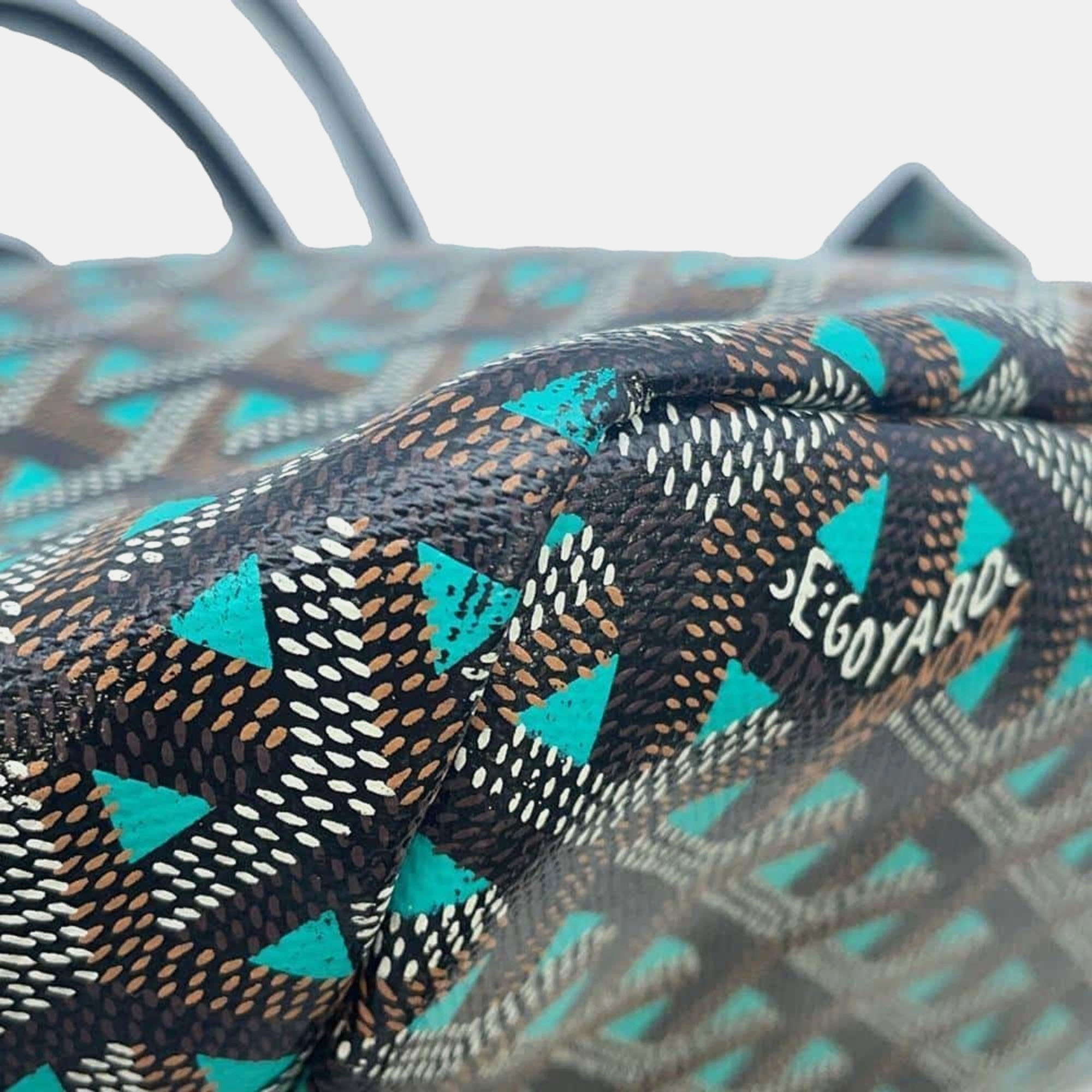 Goyard Black/Green PVC and Leather Saint Louis Clairvoy PM Tote Bag 