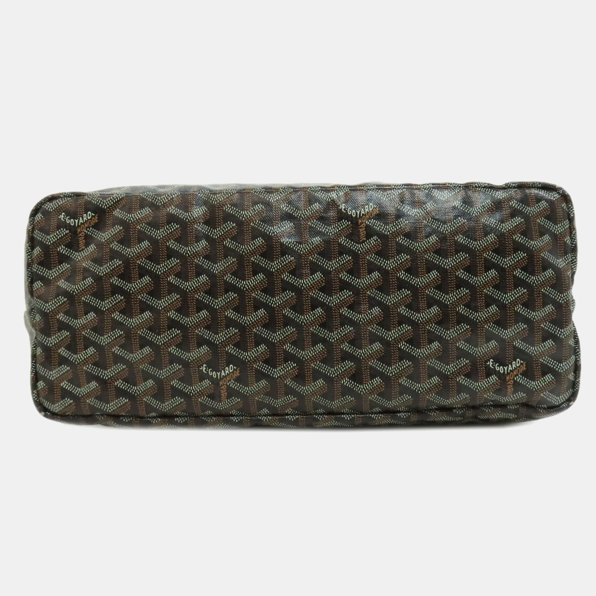Goyard Black Coated Canvas Leather Saint Louis PM Tote Bag 