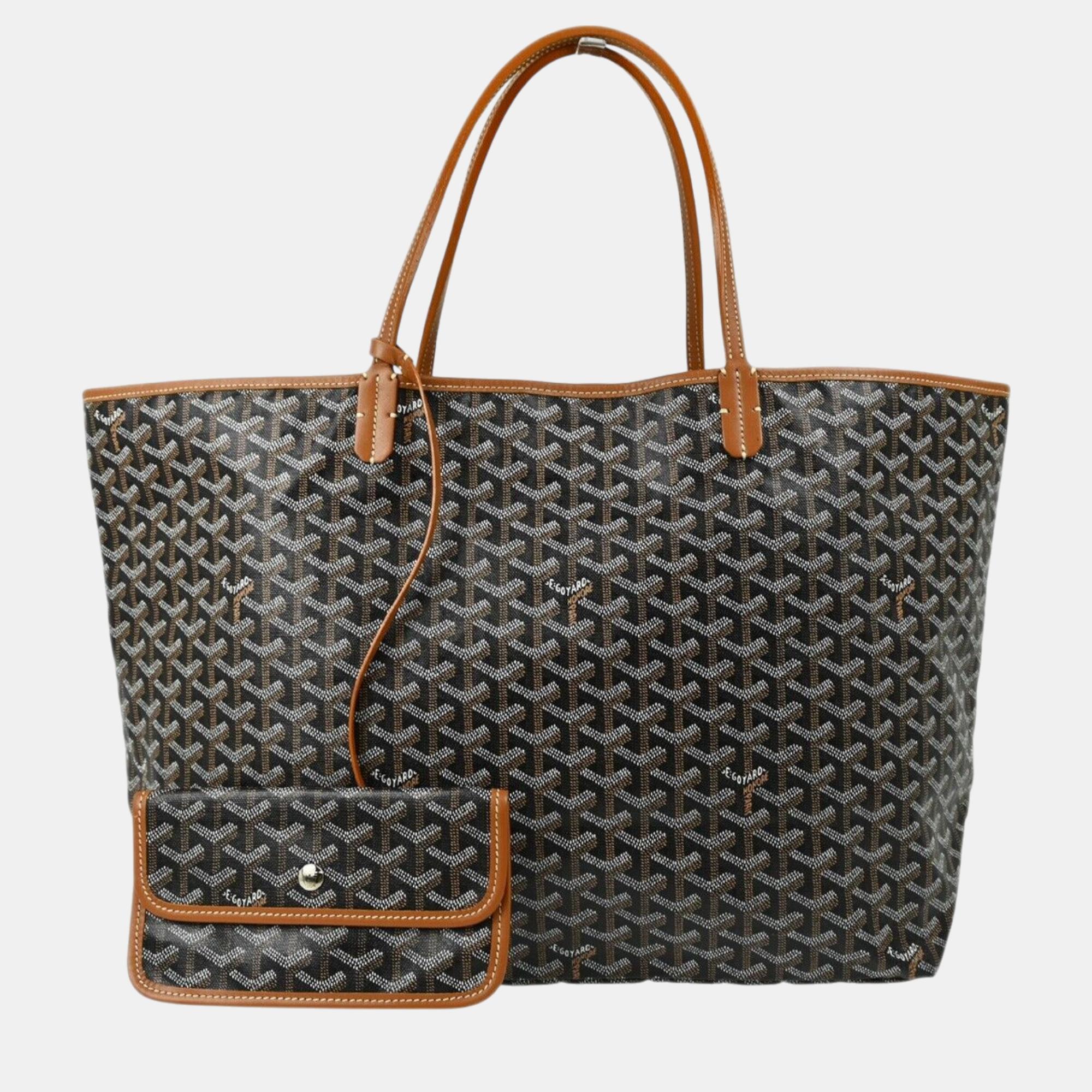 

Goyard Brown Canvas Goyardine St. Louis GM Tote Bag, Black