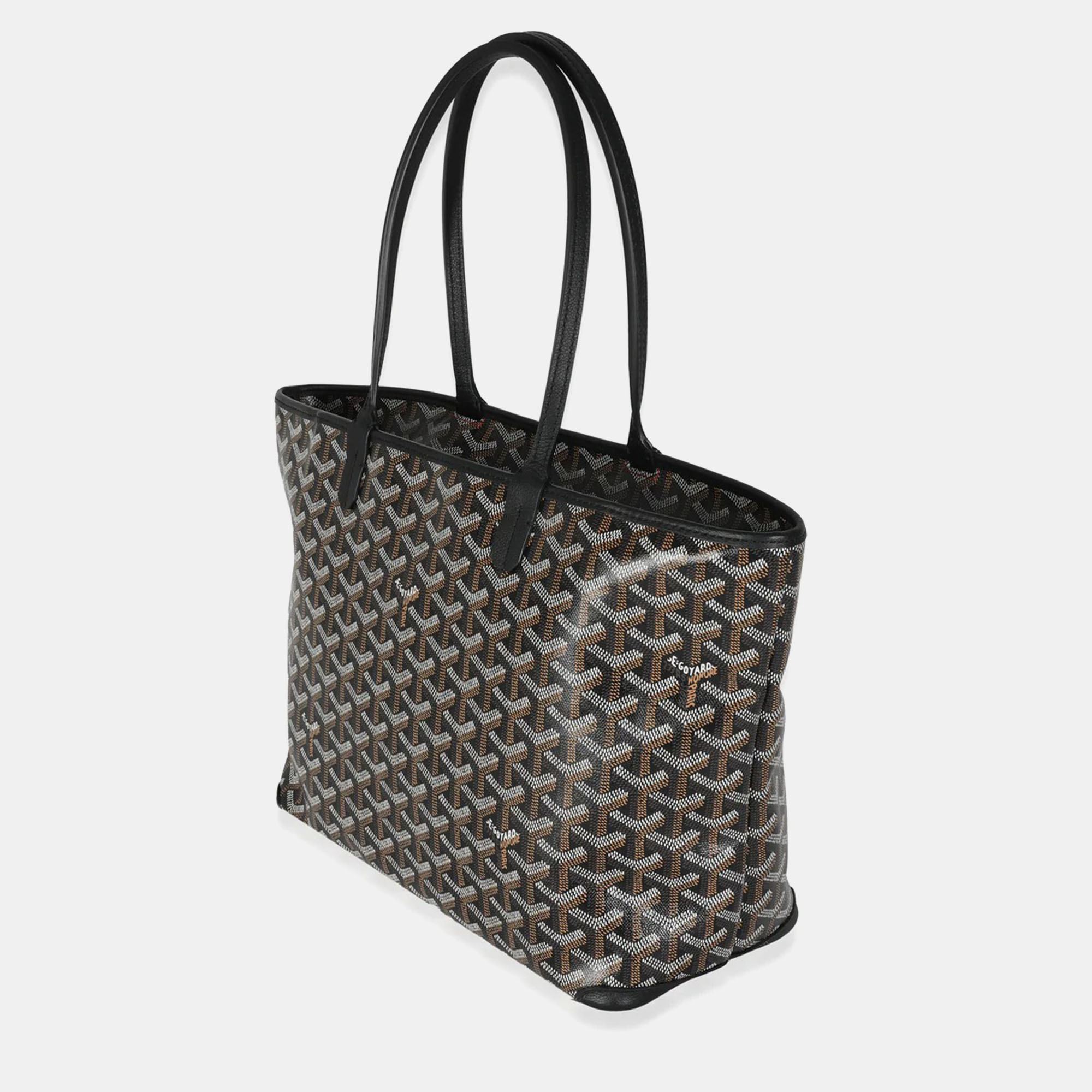 Goyard Black Goyardine Canvas Artois PM Bag 