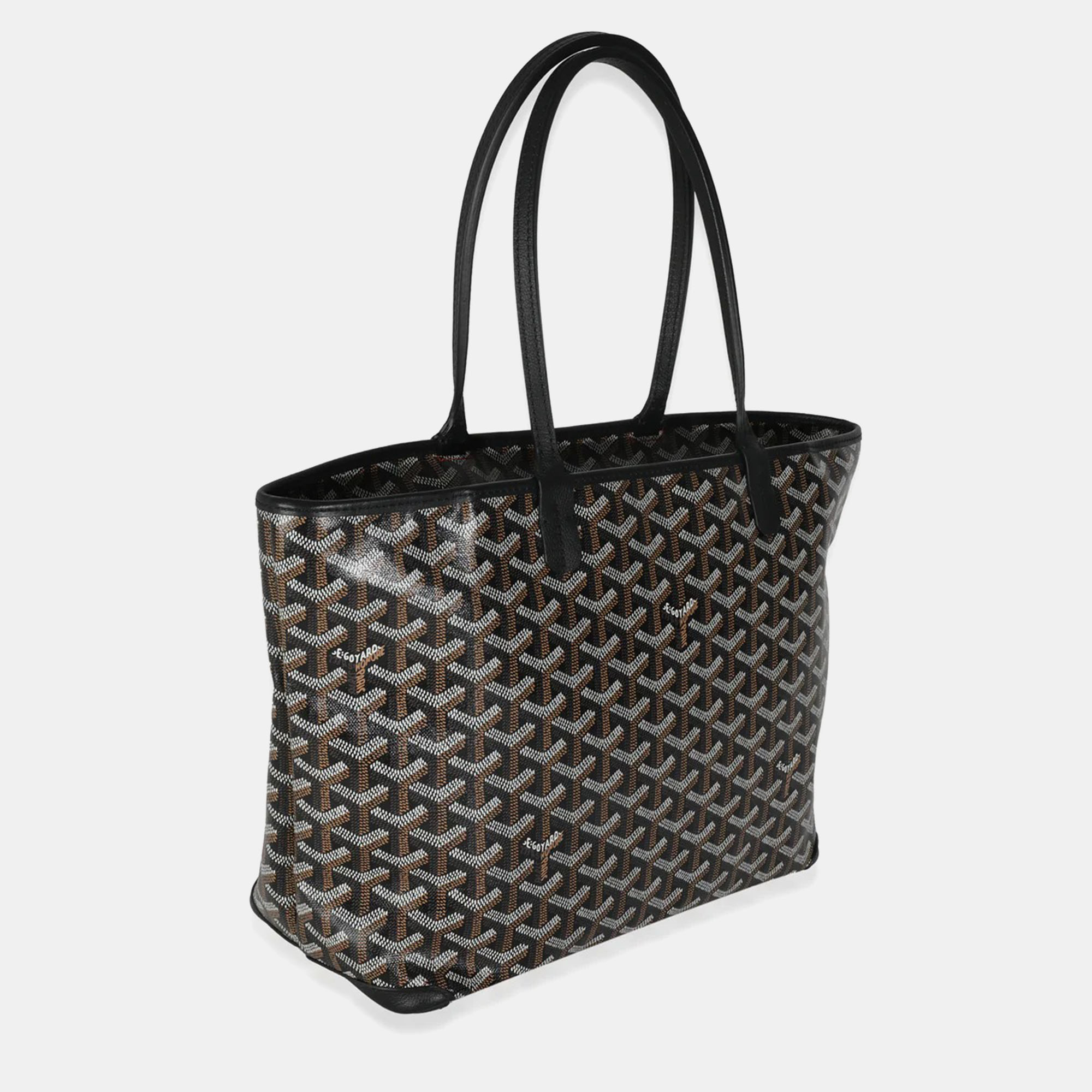 Goyard Black Goyardine Canvas Artois PM Bag 
