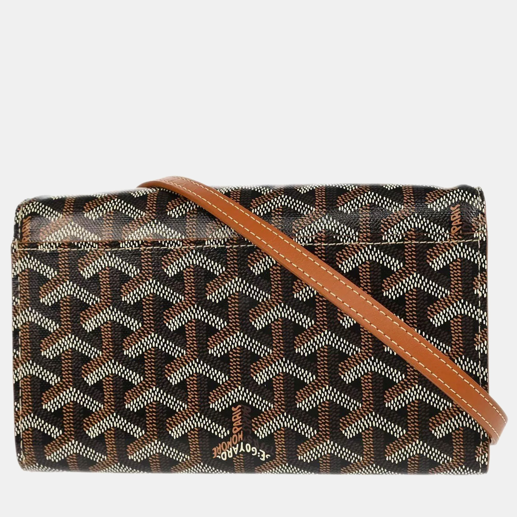 

Goyard Brown Goyardine Coated Canvas Varenne Wallet on Strap