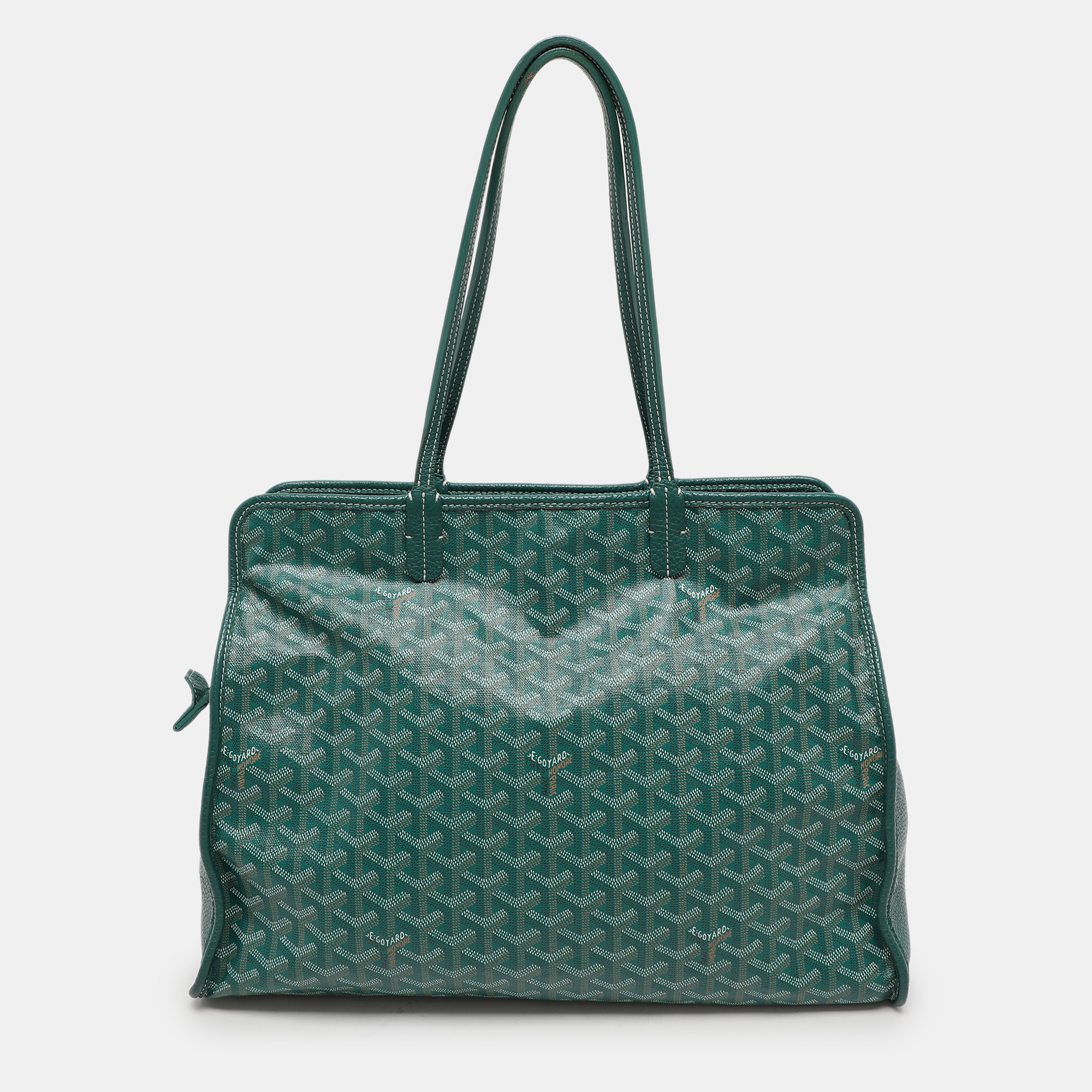 

Goyard Green Goyardine Canvas and Leather Sac Hardy PM Bag