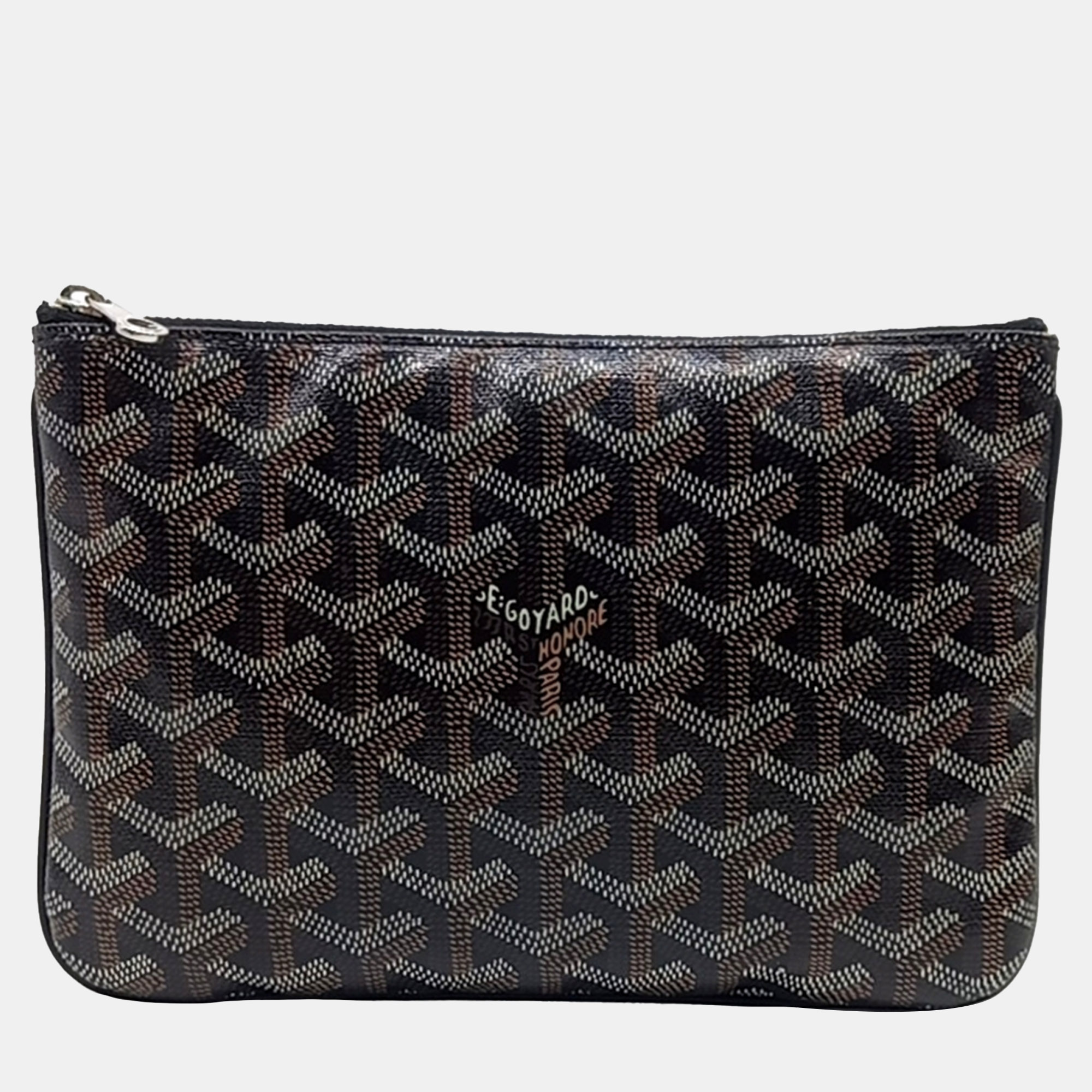 

Goyard Black Brown Leather Senna PM bag