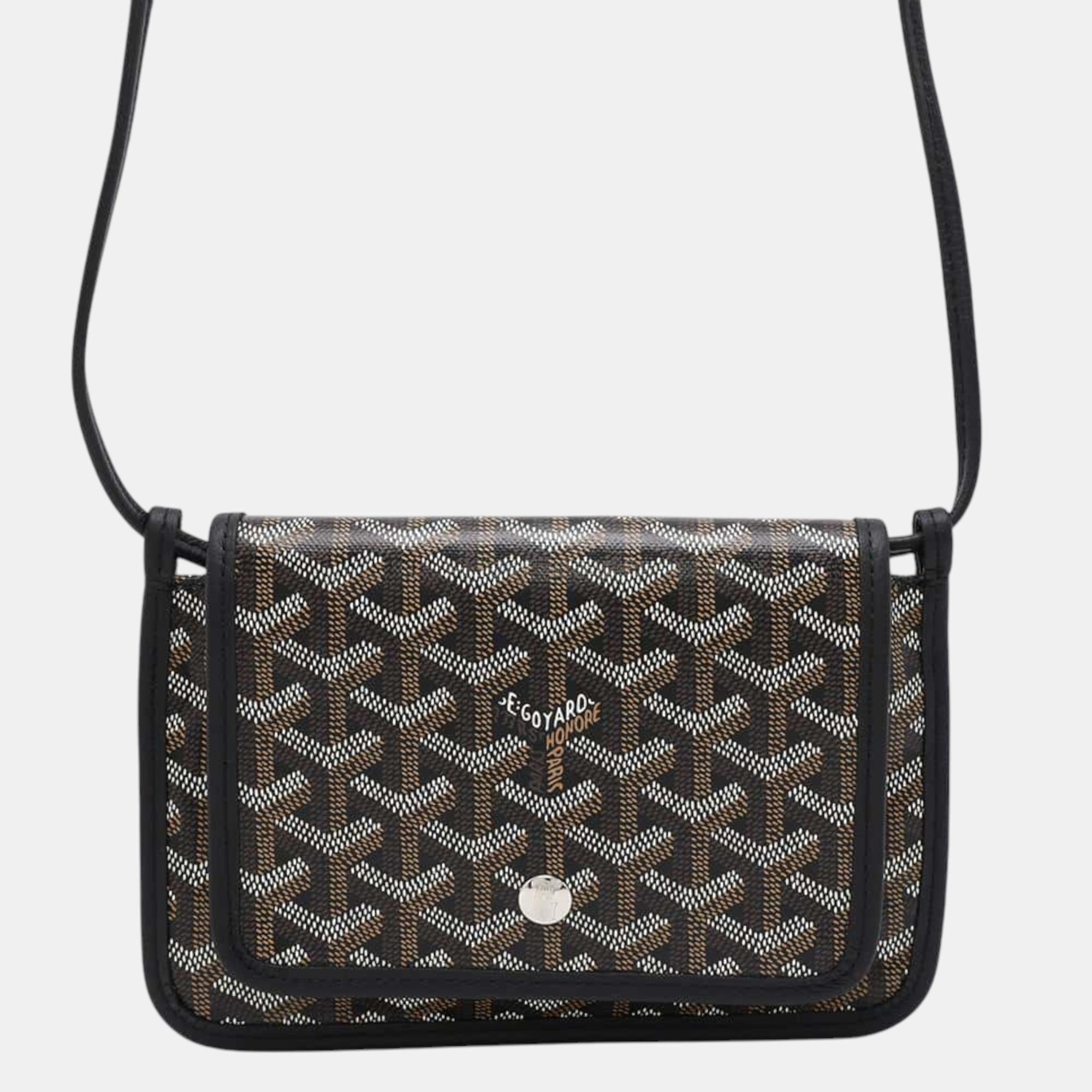 

Goyard Plume Pouch Wallet Black Pvc Coated Canvas Calf Leather