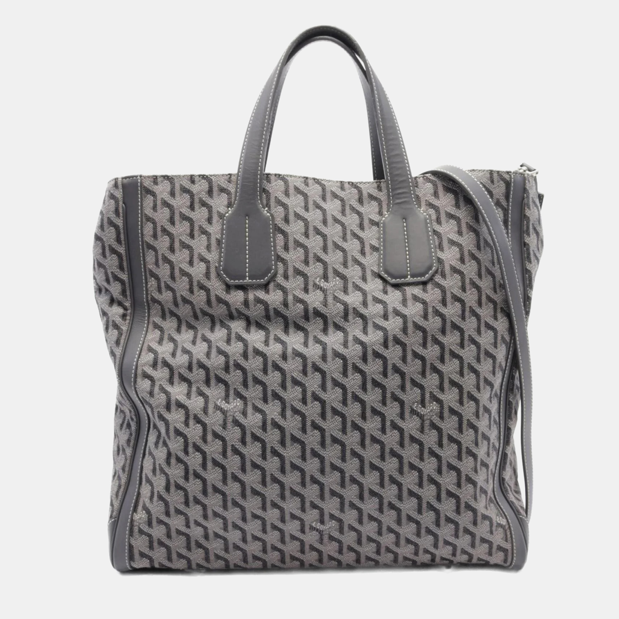 

Goyard Grey Canvas and Leather Sac Voltaire Tote Bag