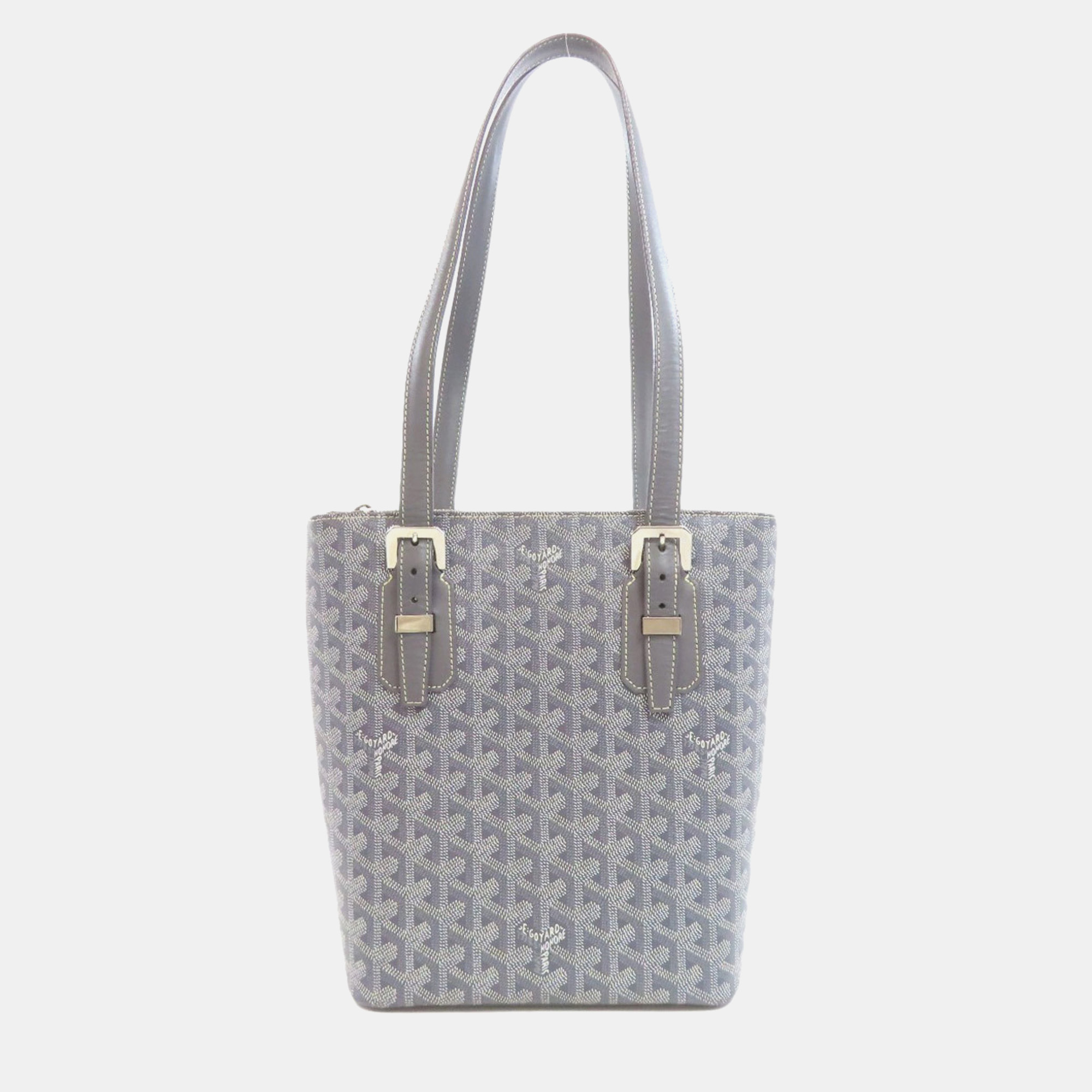 

Goyard Grey Herringbone Canvas Tote Bag