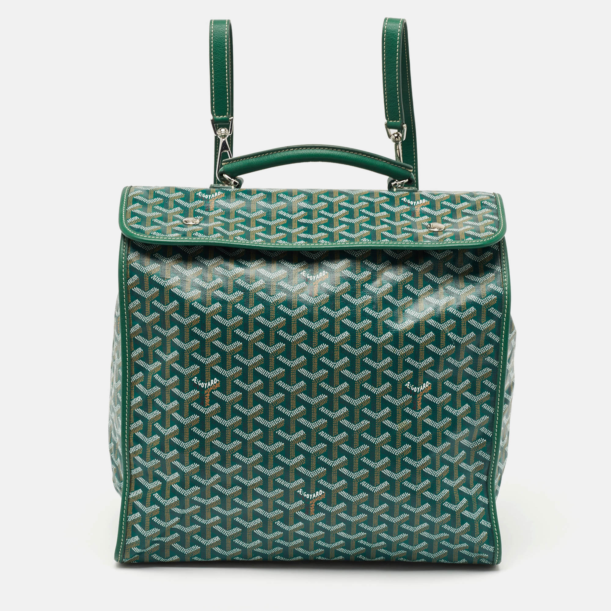 

Goyard Green Goyardine Coated Canvas Saint Leger Backpack