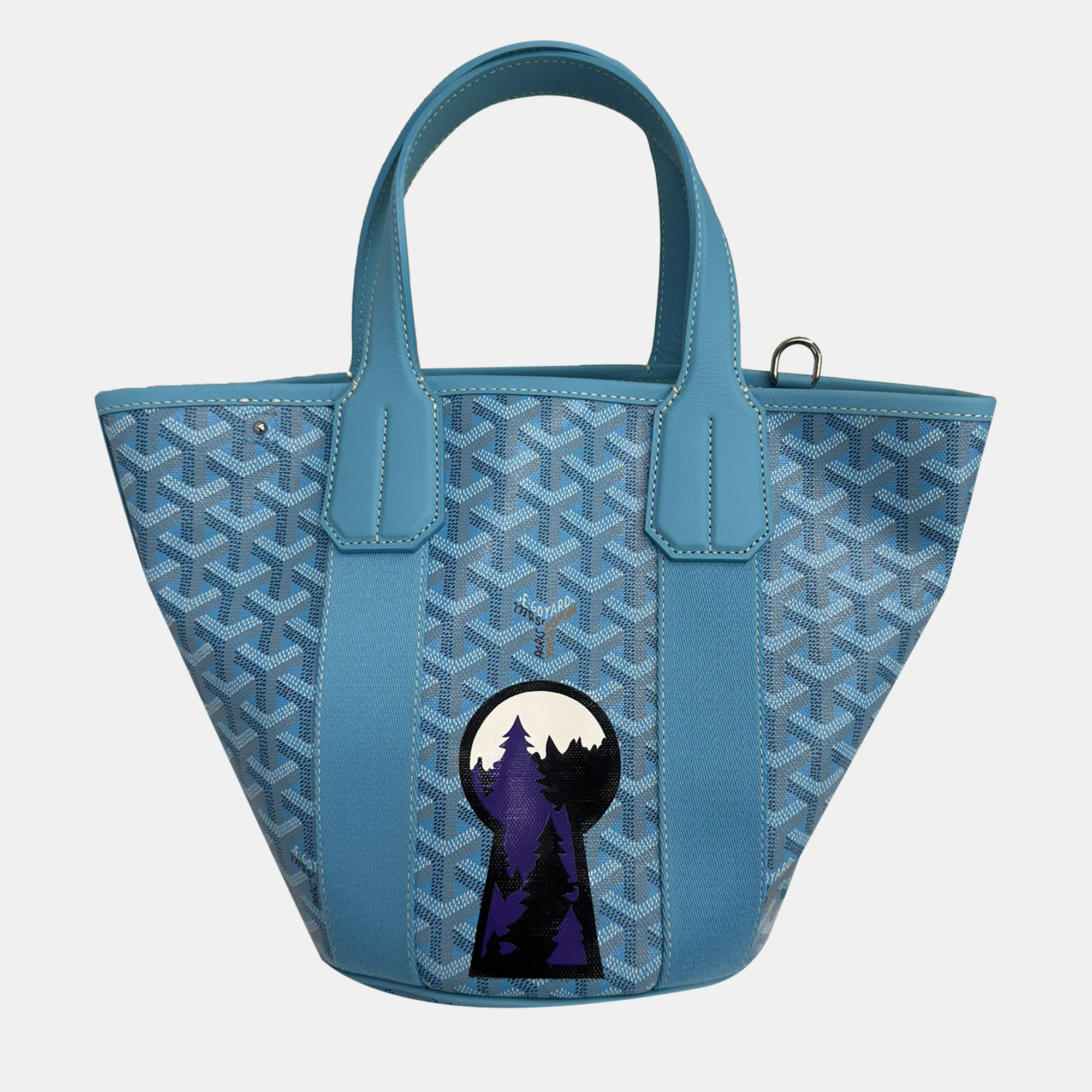 

Goyard Lagoon Blue Saint Louis PM Beach Tote Bag