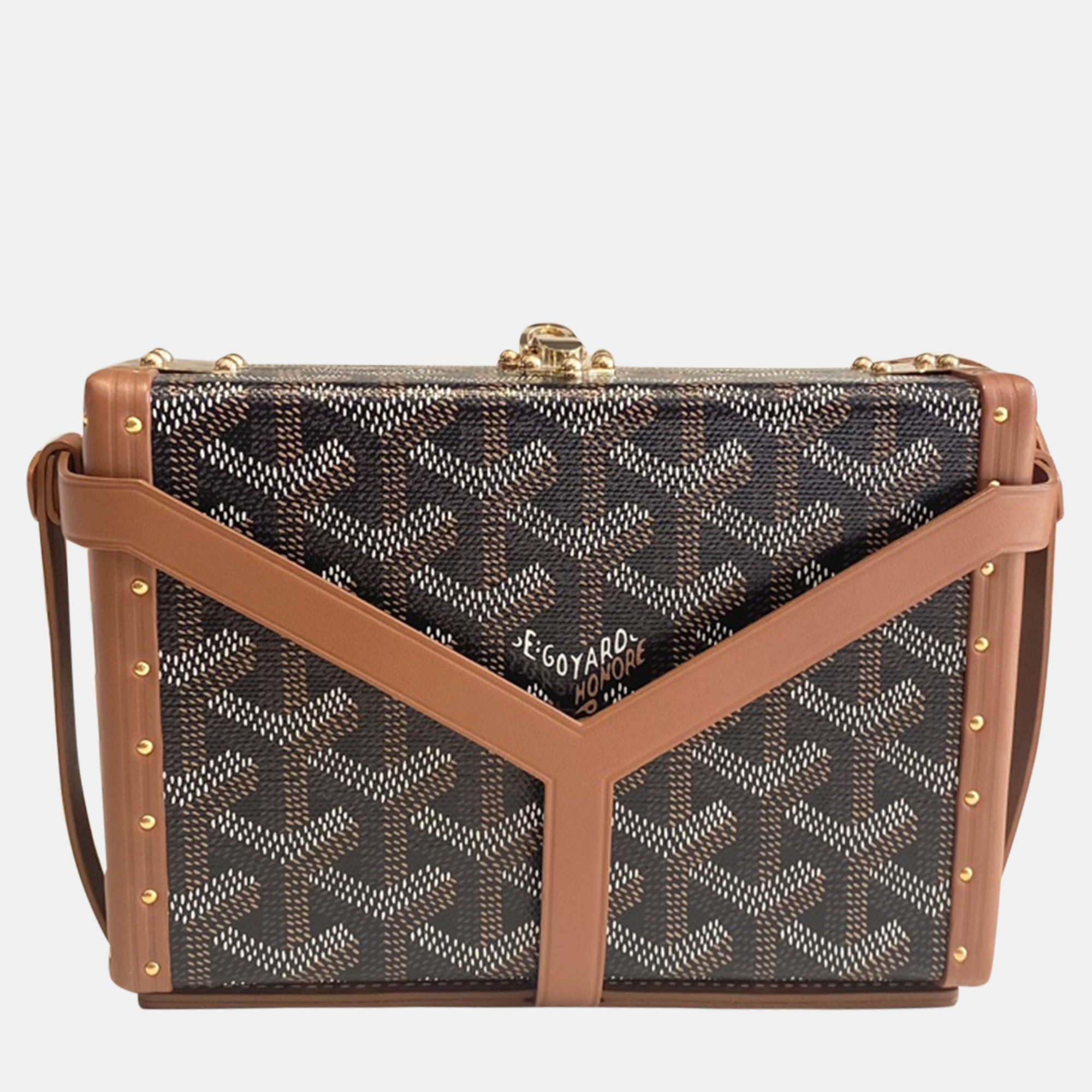 

Goyard Minaudiere Trunk Clutch Bag, Brown