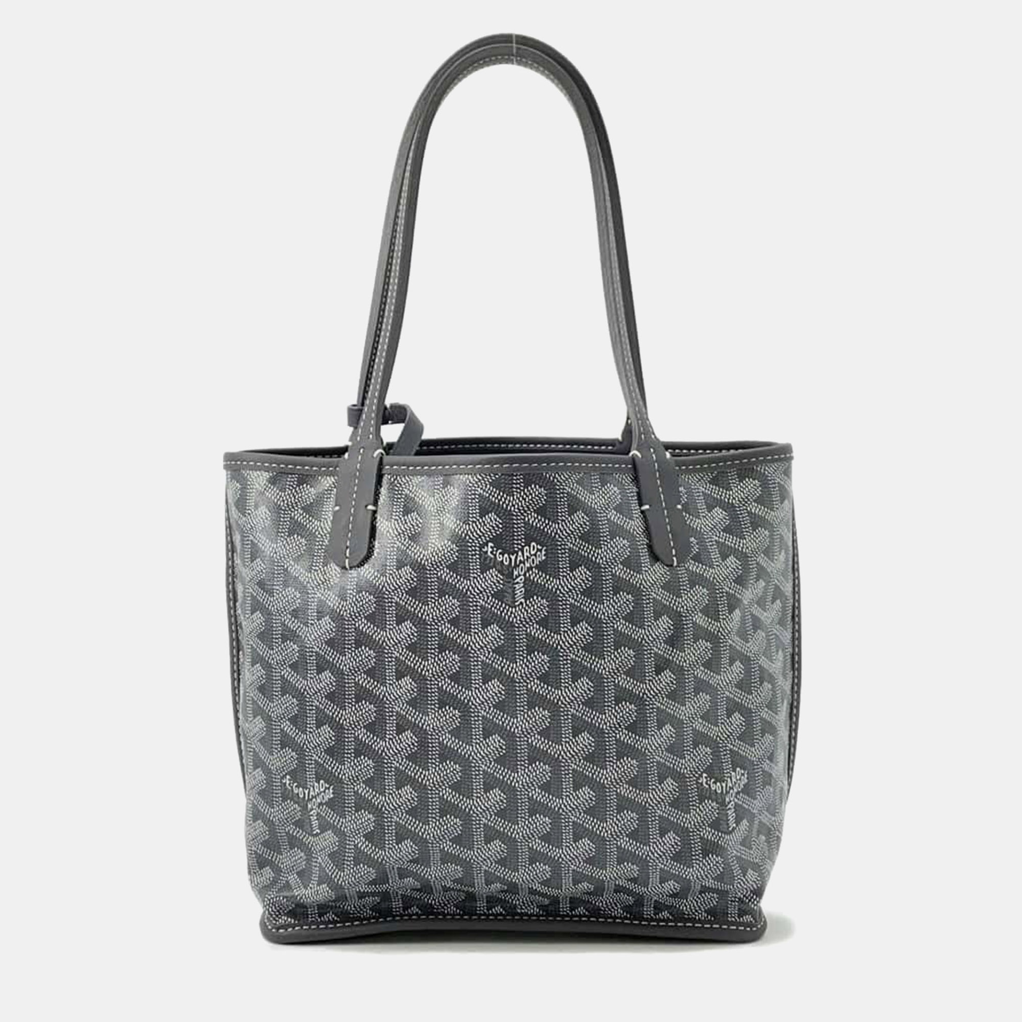 

Goyard Ange Mini Gray Pvc Coated Canvas Leather Size Mini, Grey