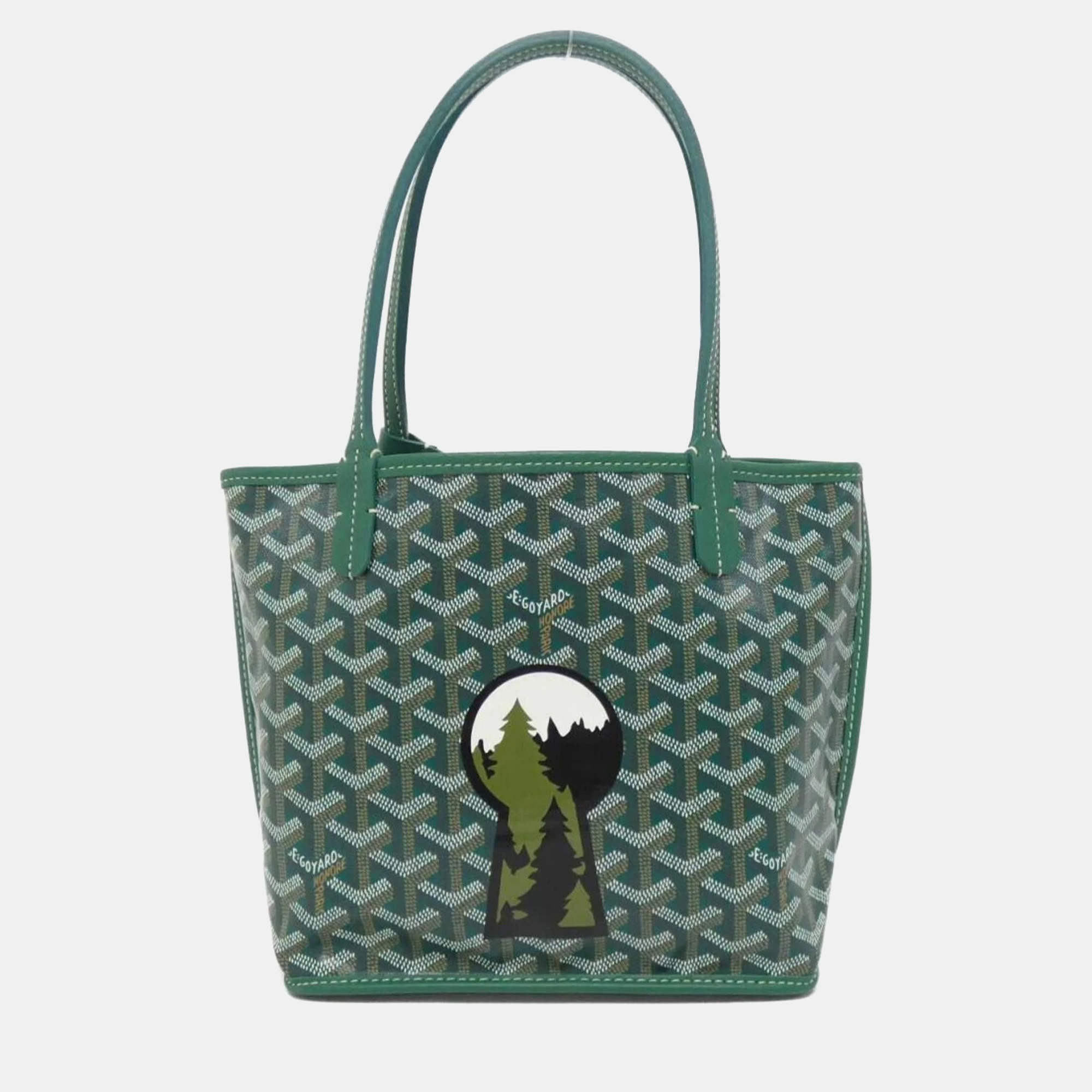 

Goyard Green Canvas Anjou Mini Shoulder Bag