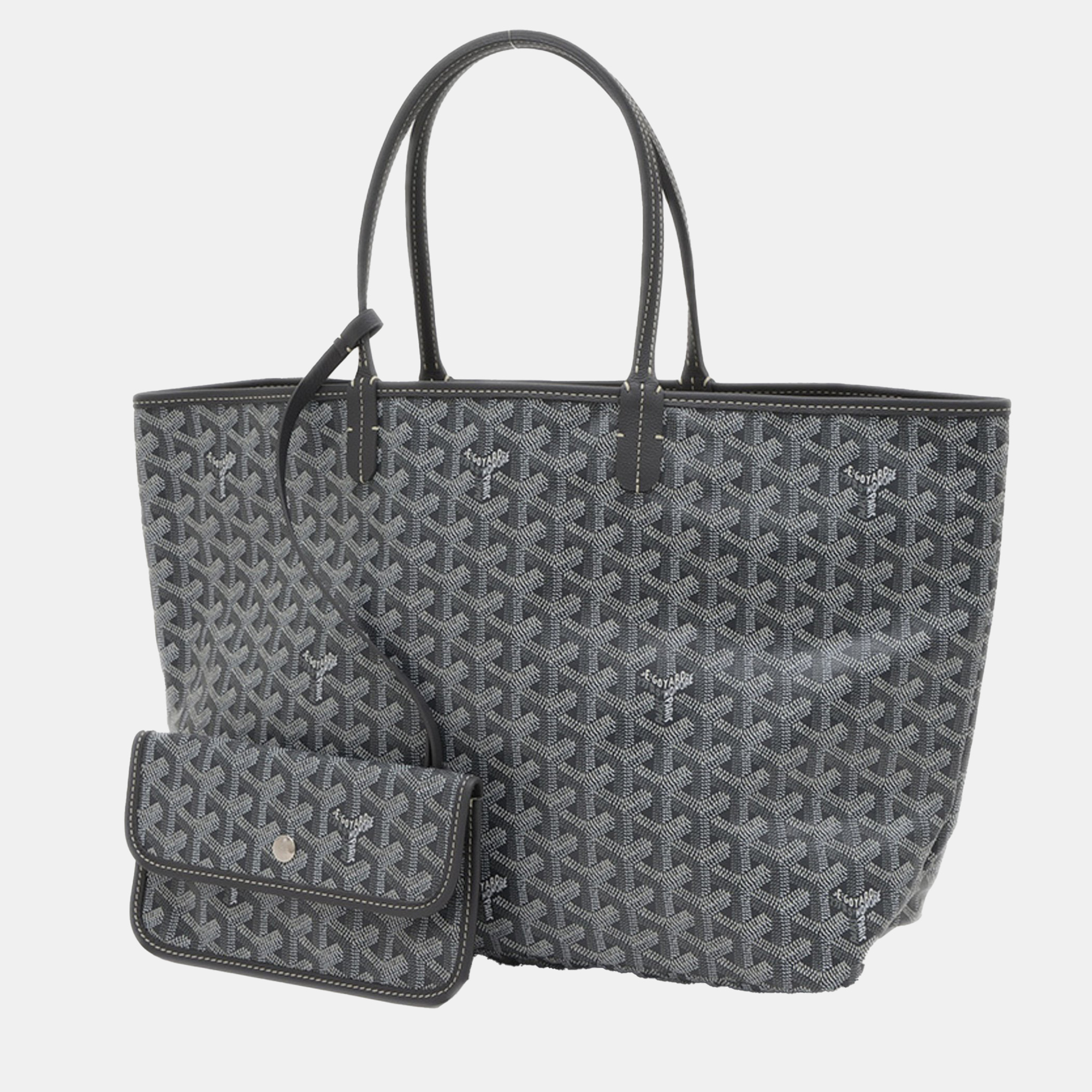 

Goyard Grey Canvas Goyardine Saint Louis PM Tote
