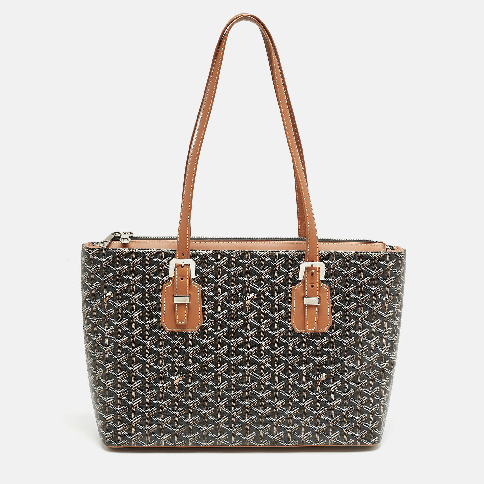 

Goyard Brown/Black Goyardine Coated Canvas Okinawa GM Bag