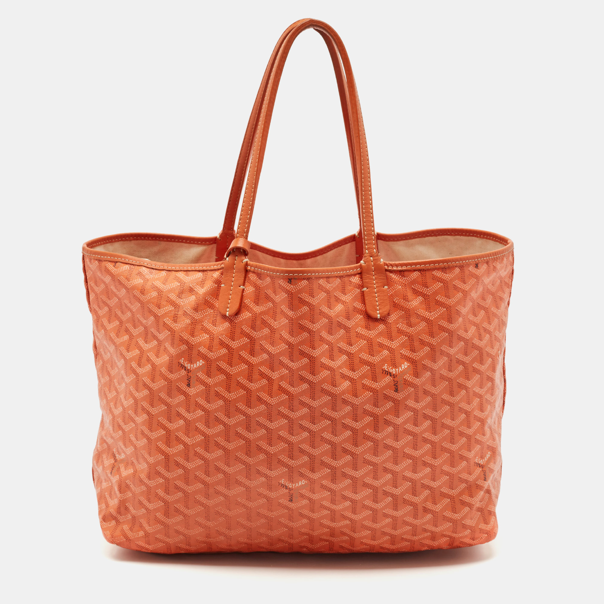 

Goyard Orange Goyardine Coated Canvas Saint Louis PM Tote