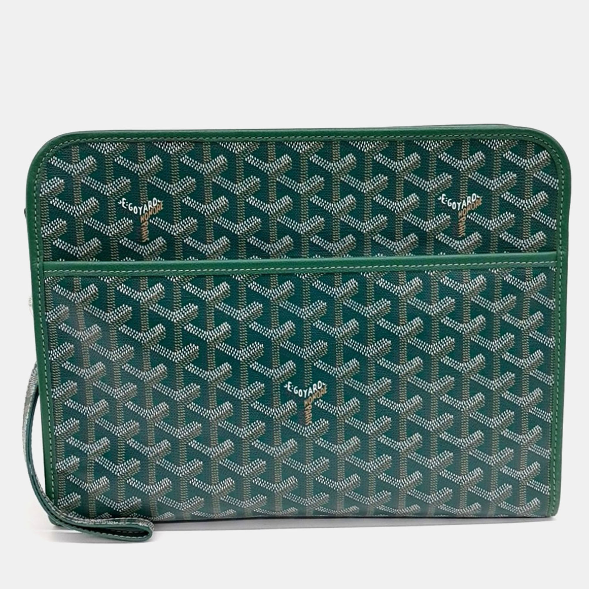 

Goyard Green PVC Juvance GM bag