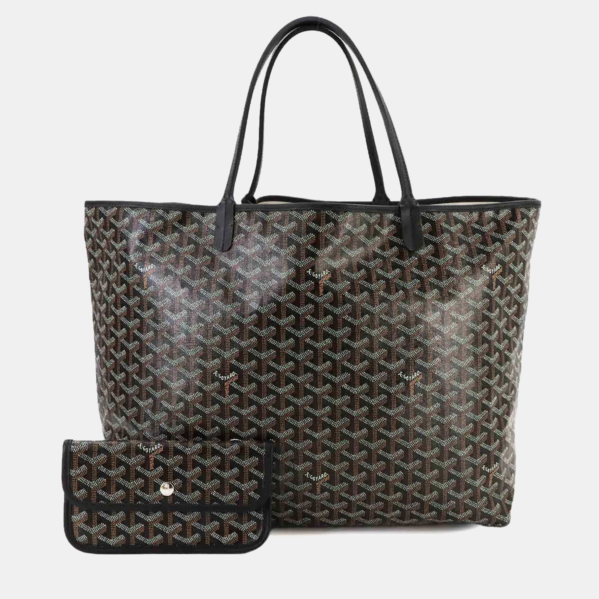 

Goyard Saint Louis Gm Herringbone Tote Bag Leather Black