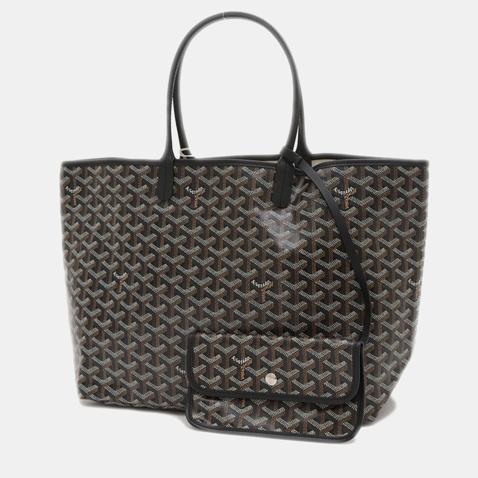 

Goyard Saint Louis Pm Tote Bag Goyardine Canvas Black