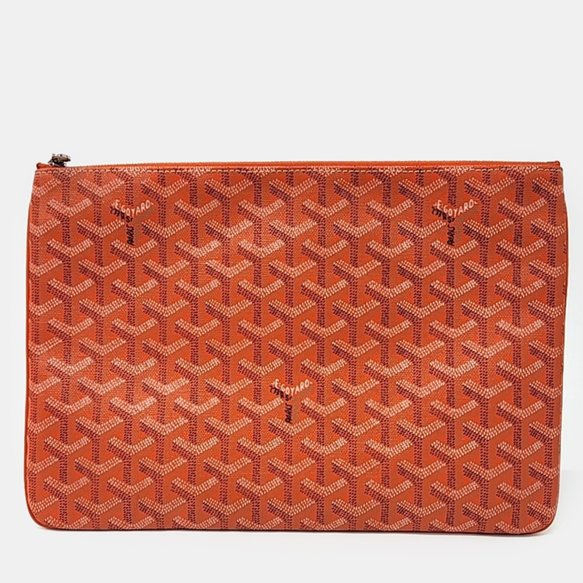 

Goyard Orange PVC Sena MM bag