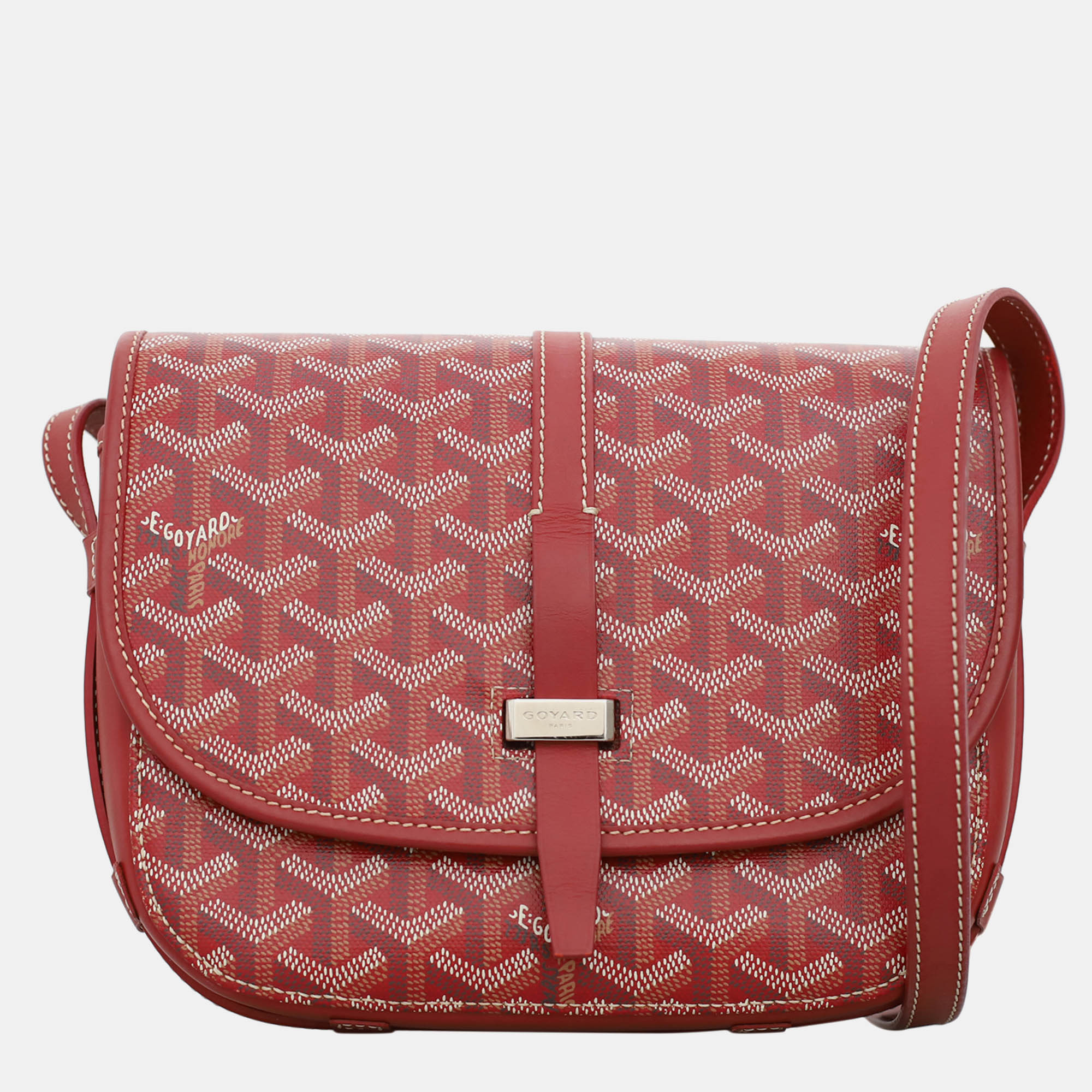 

Goyard Red Coated Canvas Belvedere PM Bag