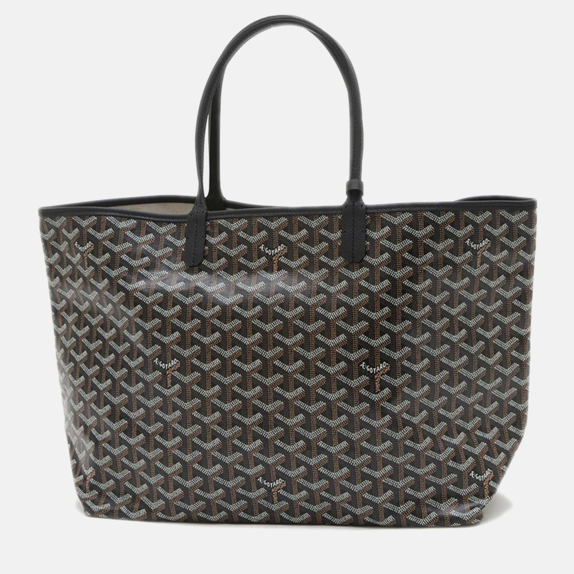 

Goyard Saint Louis Pm Tote Bag Goyardine Canvas Black Amalouispm