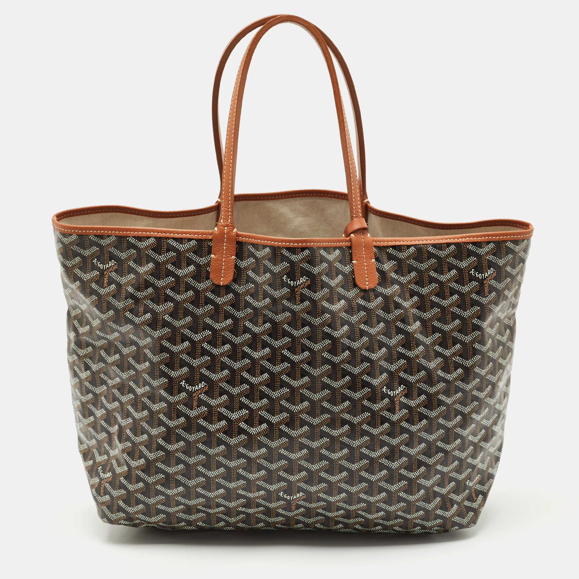 

Goyard Brown Goyardine Coated Canvas and Leather Saint Louis PM Tote