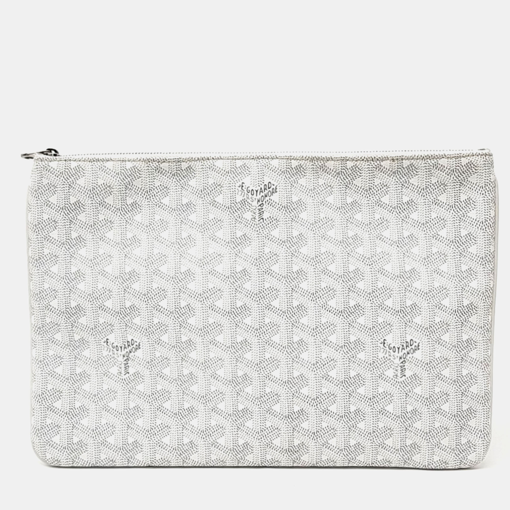 

Goyard White PVC Sena MM bag
