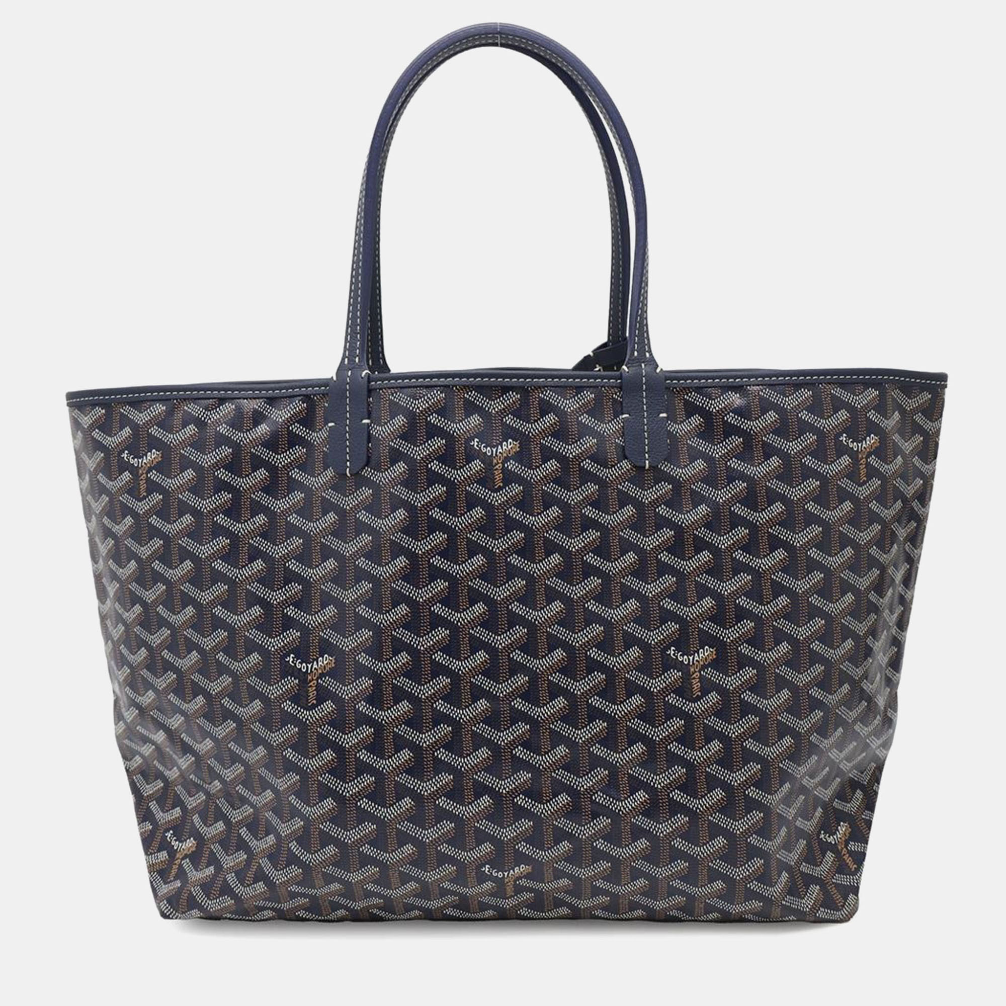 

Goyard Saint Louis PM Navy Canvas Tote Bag, Navy blue